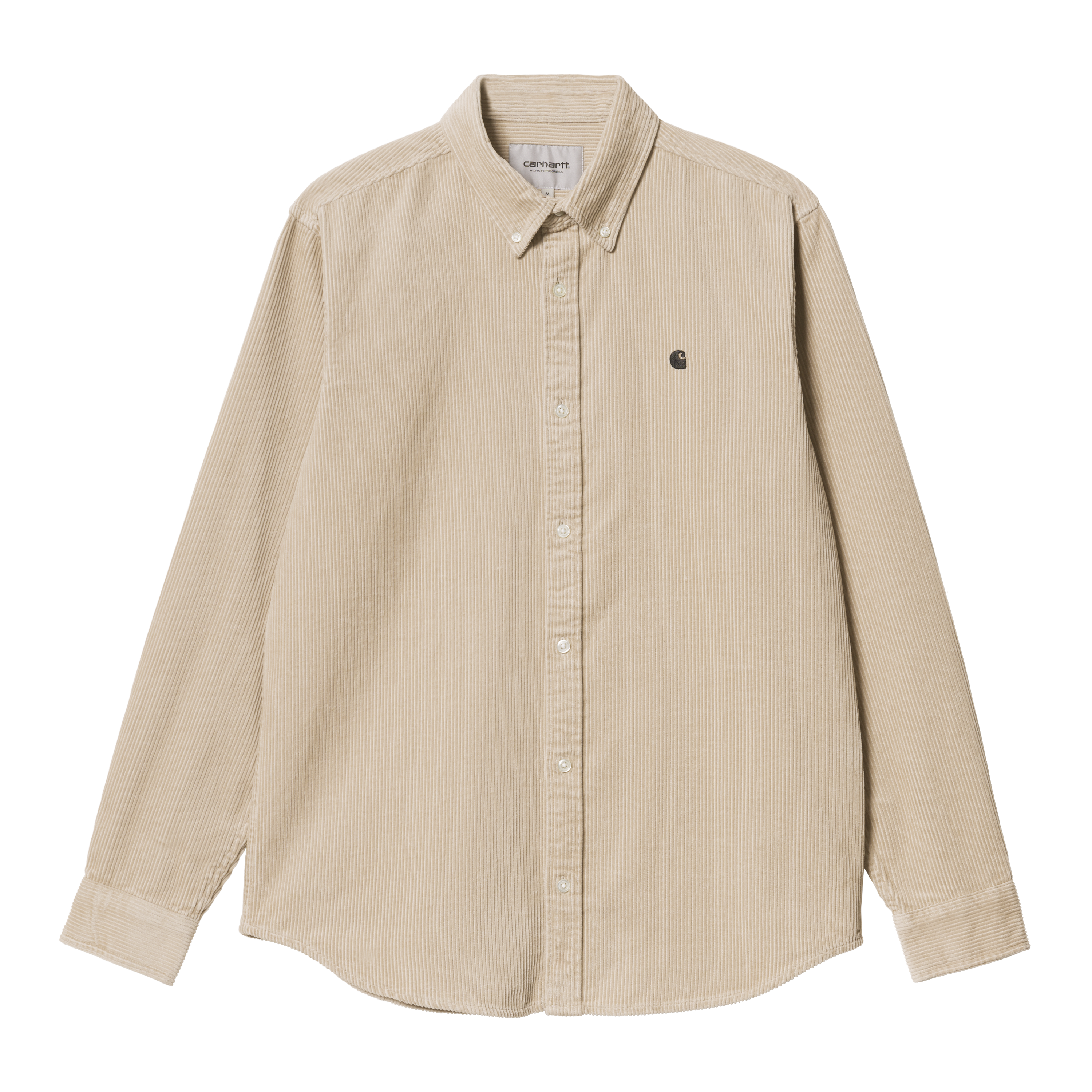 Carhartt WIP Long Sleeve Madison Cord Shirt in Beige