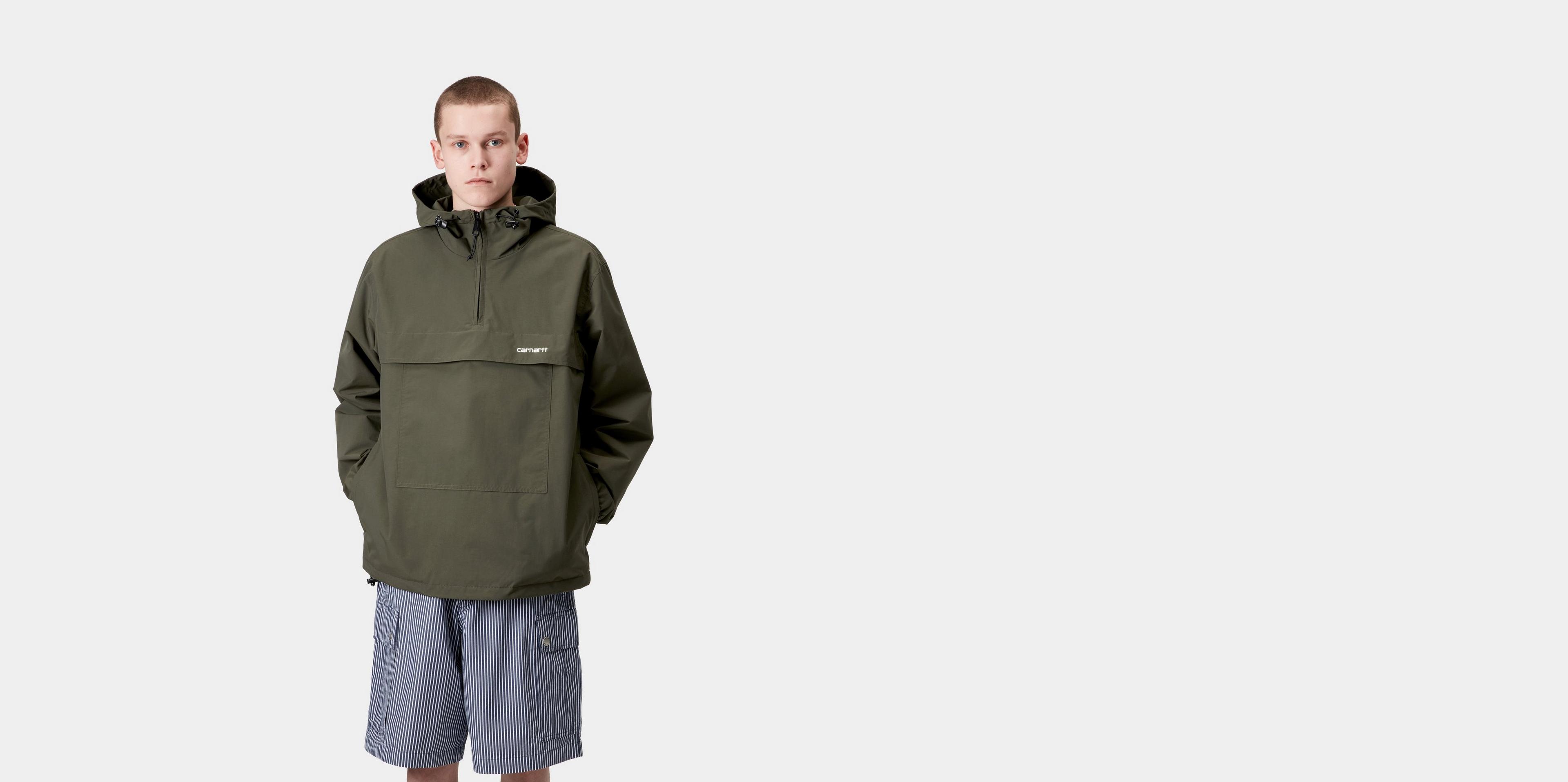 CARHARTT WIP WINDBREAKER PULLOVER Mサイズ Carhartt WIP Mens Windbreaker Pullover Fleece Lined Hooded