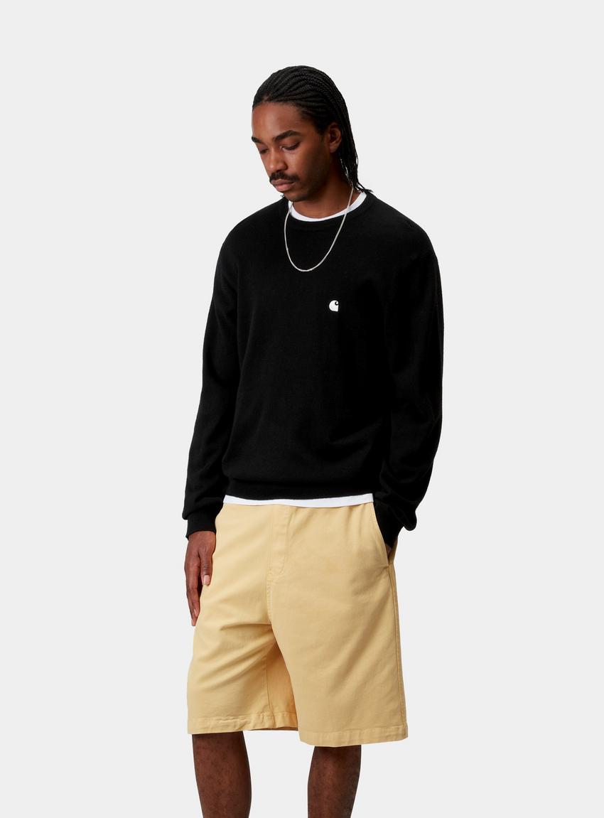 スウェット・トレーナー CARHARTT MADISON SWEATER 4FM018 Carhartt WIP Madison Sweater, Black / White | Official