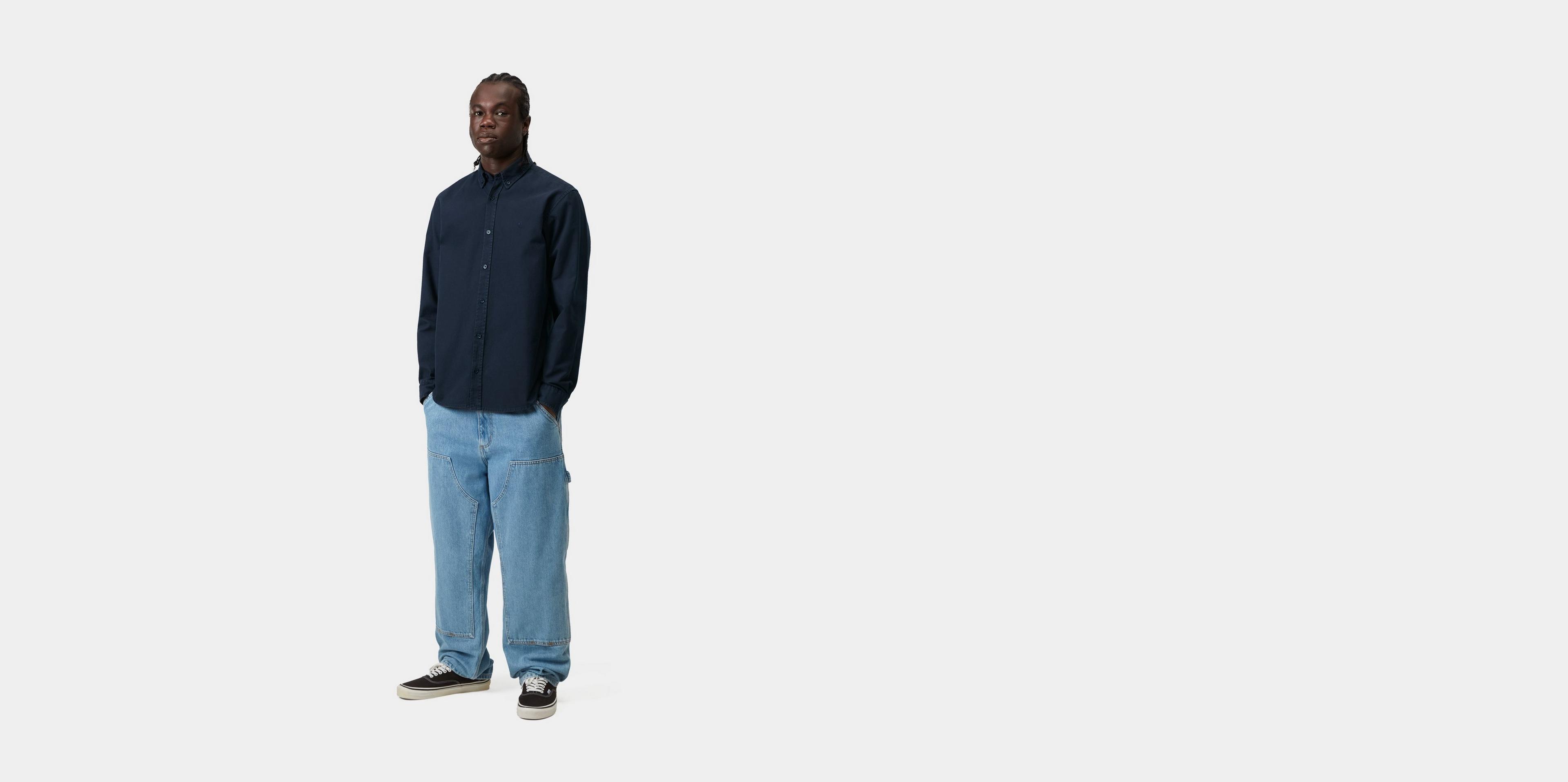 Carhartt WIP L/S Bolton Shirt, Dark Navy | Official Online Store