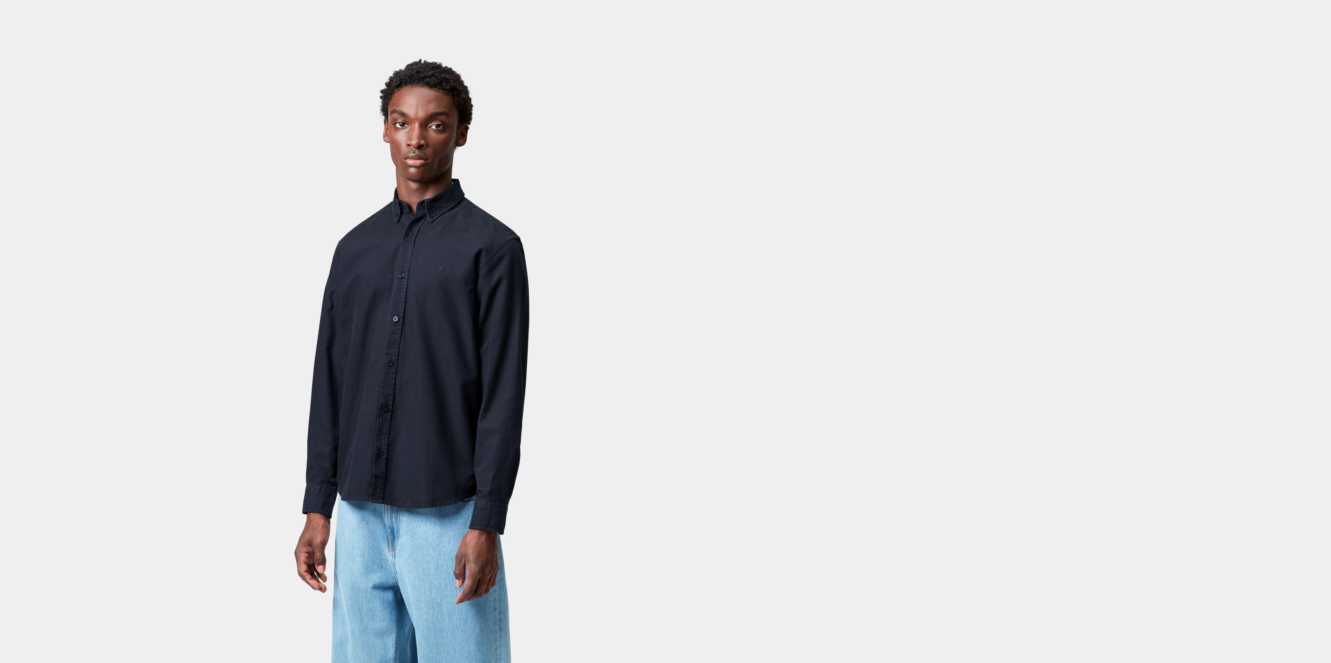 Carhartt WIP L/S Bolton Shirt, Dark Navy | Official Online Store
