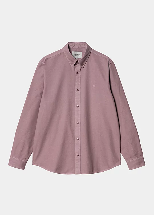Carhartt WIP Long Sleeve Bolton Shirt in Rosa