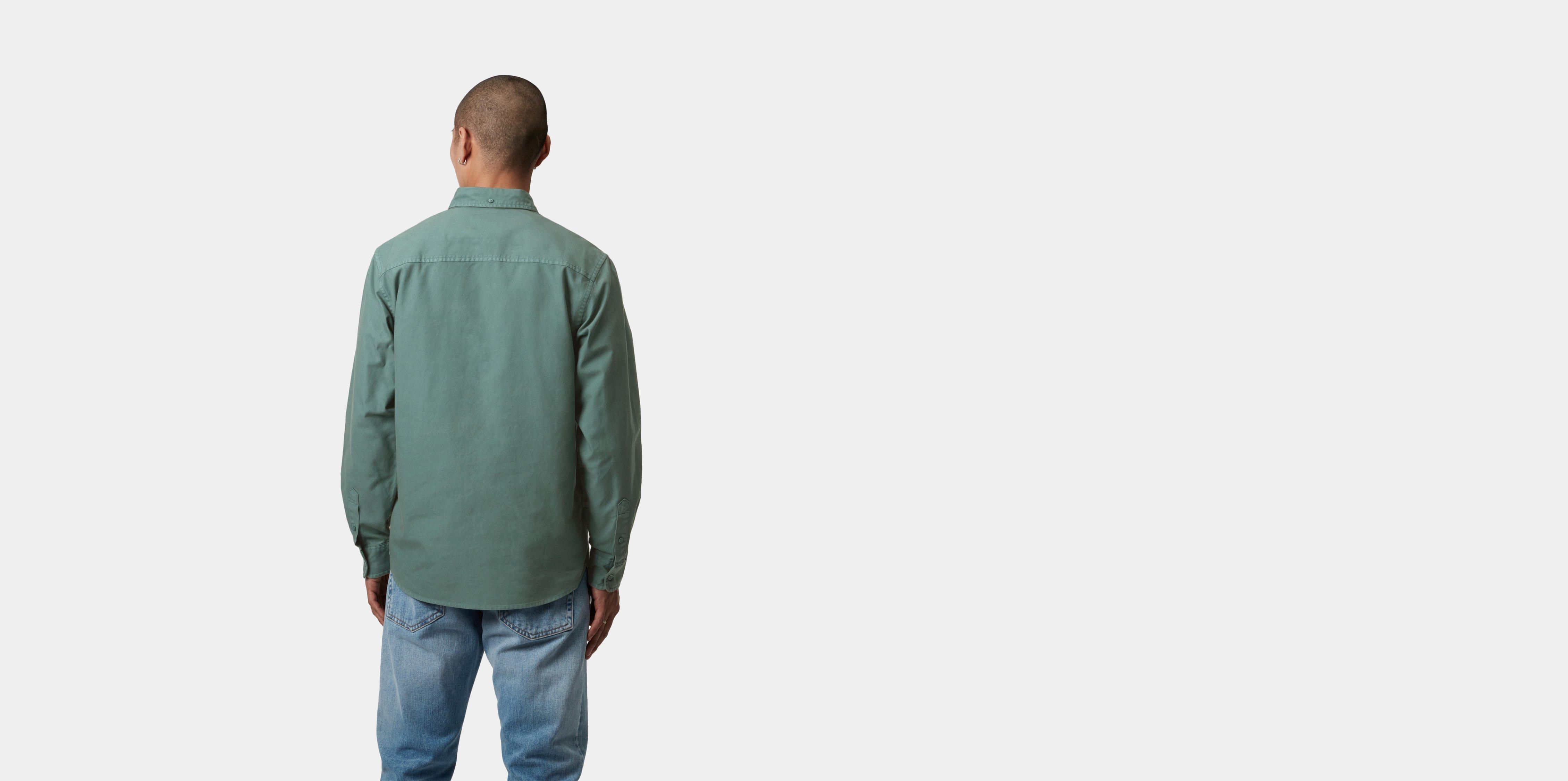 Carhartt WIP L/S Bolton Shirt, Silver Pine | Officiële