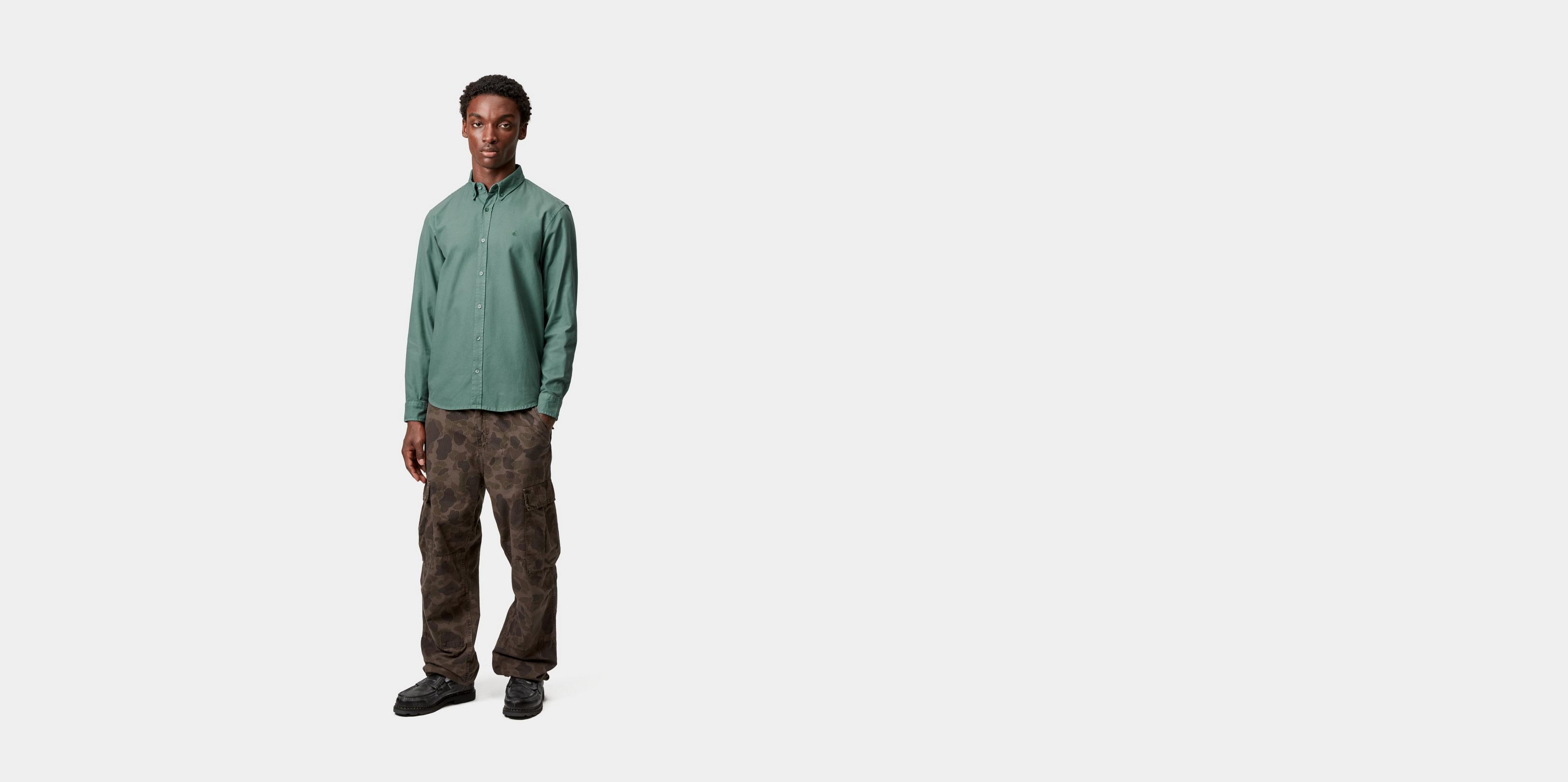 Carhartt WIP L/S Bolton Shirt, Silver Pine | Official Online Store