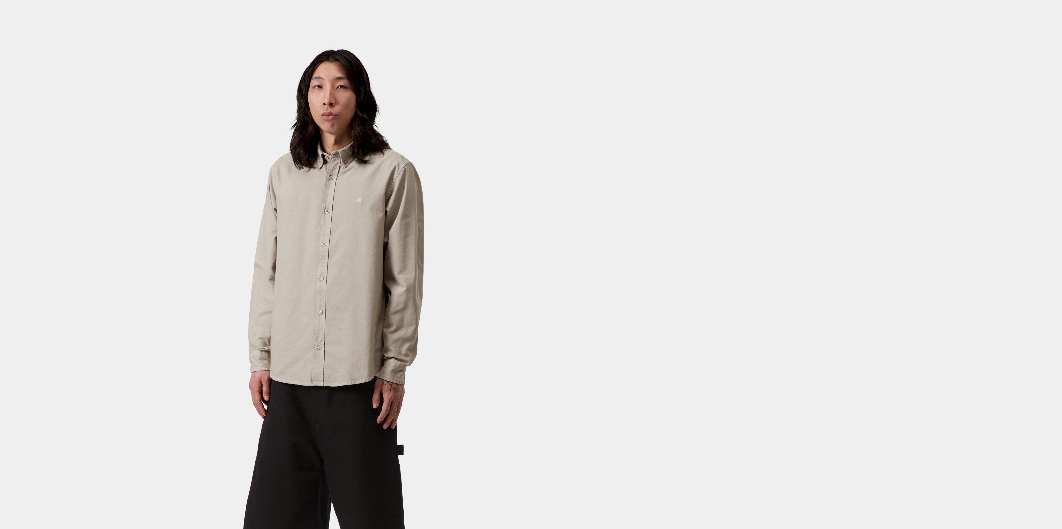 Carhartt WIP L/S Bolton Shirt Puddle garment dyed | beige | S | Men