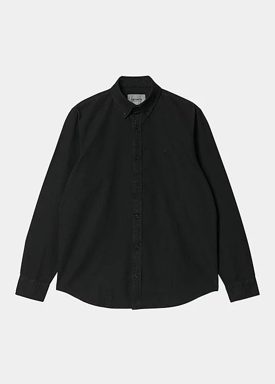 Carhartt WIP Long Sleeve Bolton Shirt in Schwarz