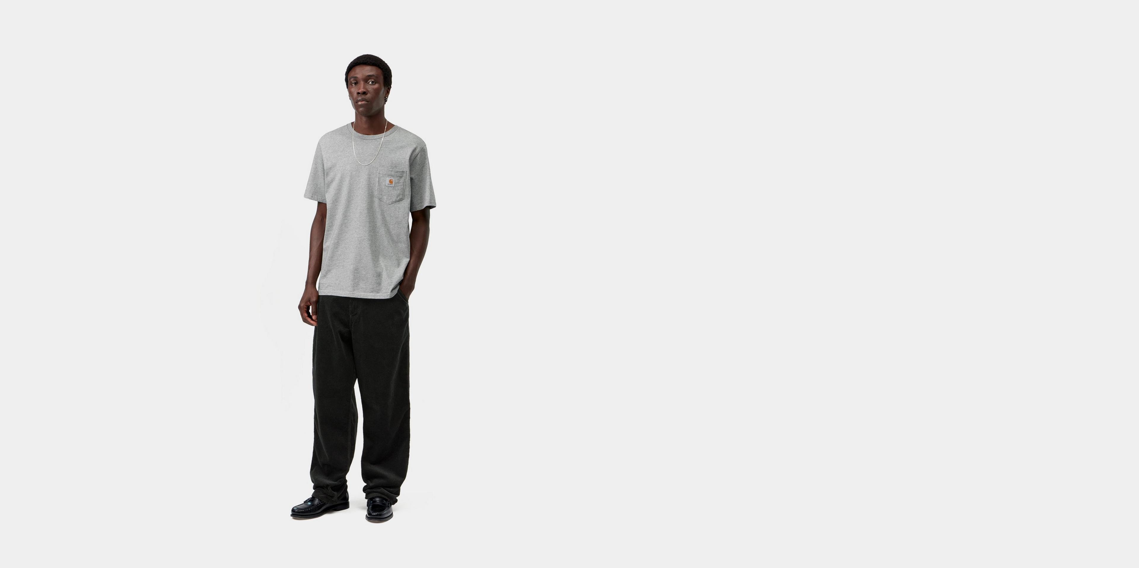 Carhartt WIP S/S Pocket T-Shirt, Grey Heather | Official Online Store