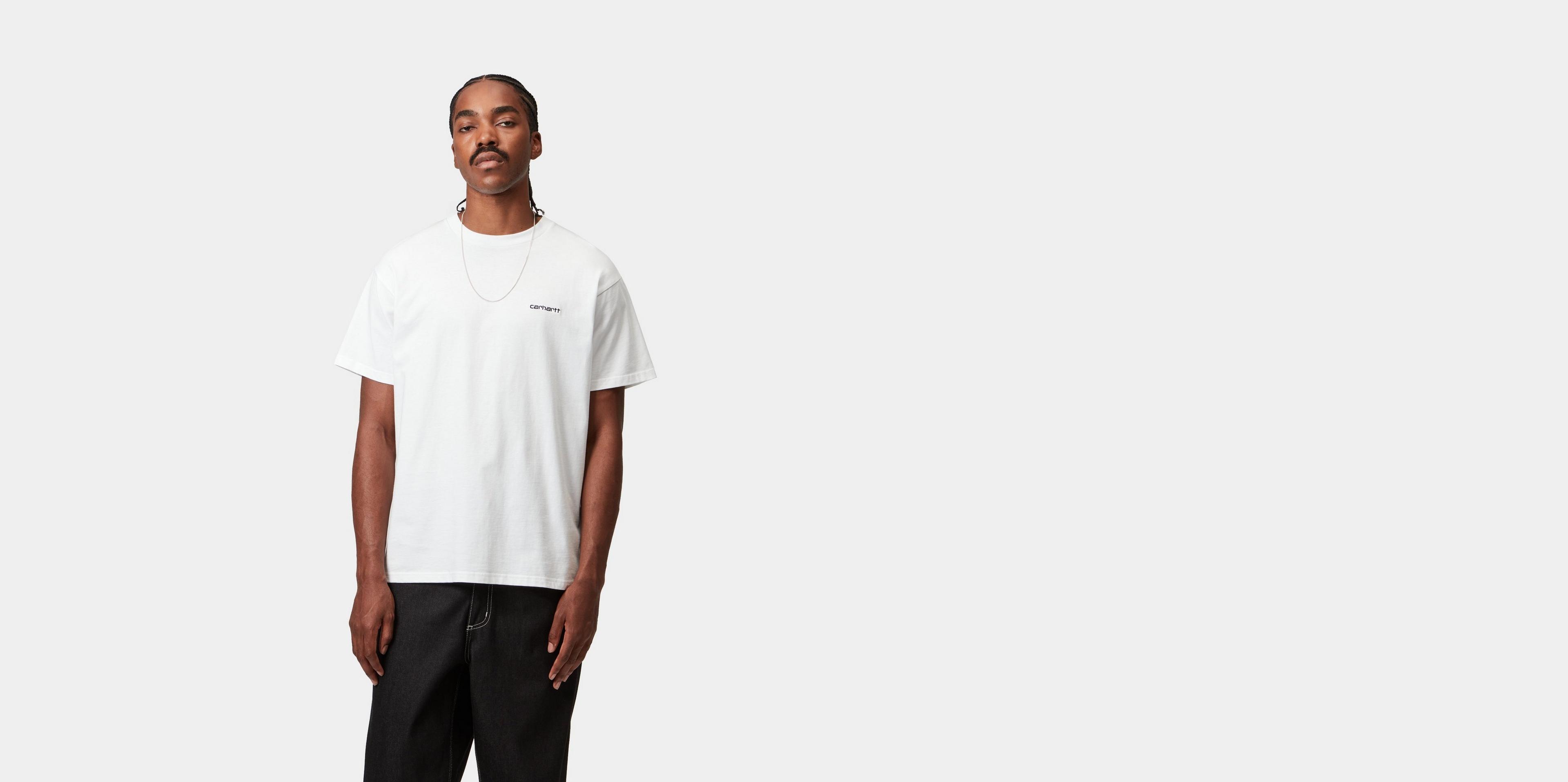 【Carhartt】 S/S PRESS SCRIPT T-SHIRT Carhartt WIP Script Embroidery T-Shirt | Black | Official