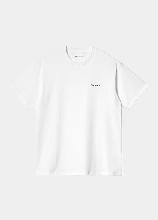 Carhartt WIP Short Sleeve Script Embroidery T-Shirt in White