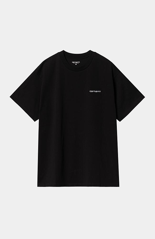 ★ドイツ発*carhartt WIP*新作*Script Tシャツ/BLACK★ Carhartt WIP S/S Script Embroidery T-Shirt, Black / White