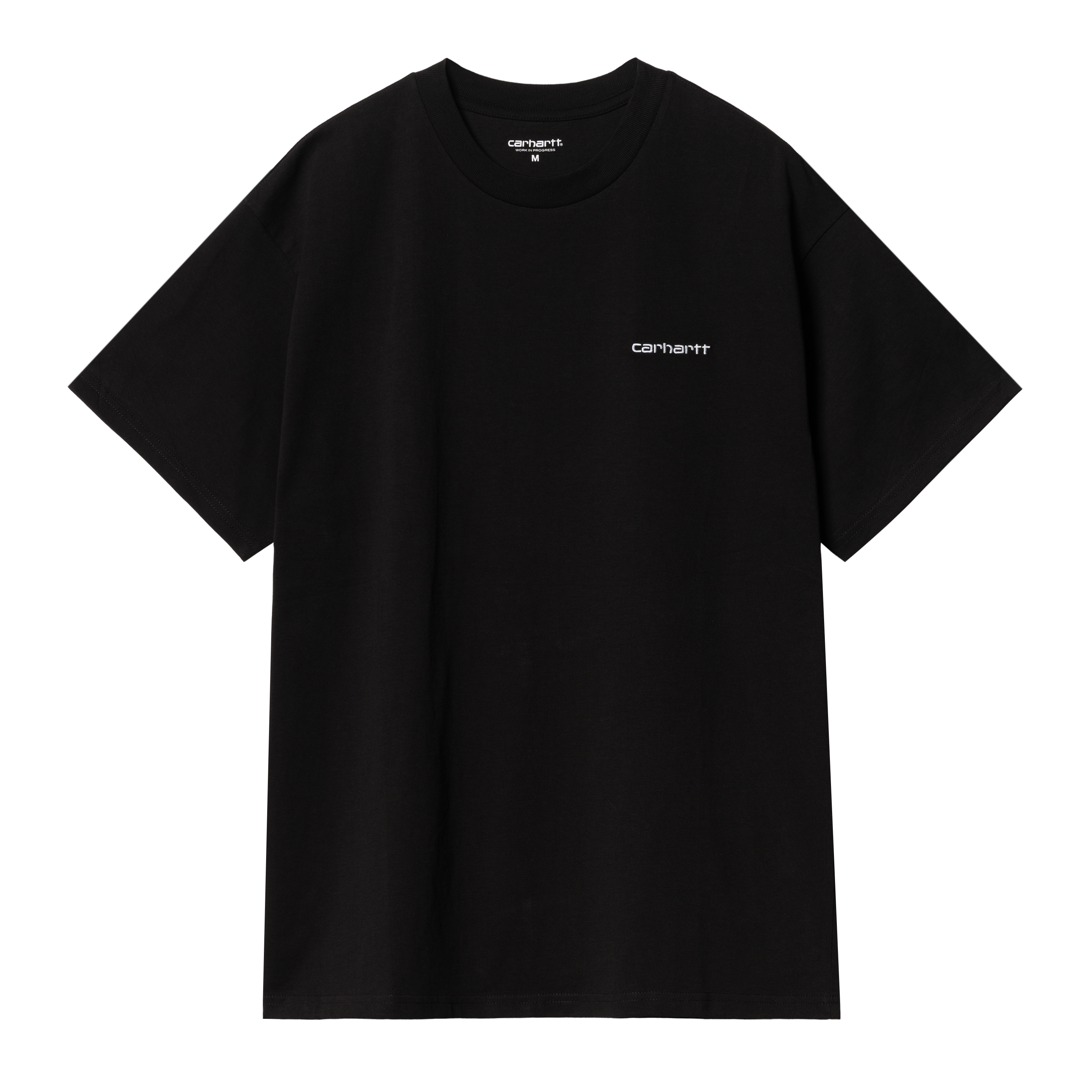 Carhartt WIP Short Sleeve Script Embroidery T-Shirt in Black