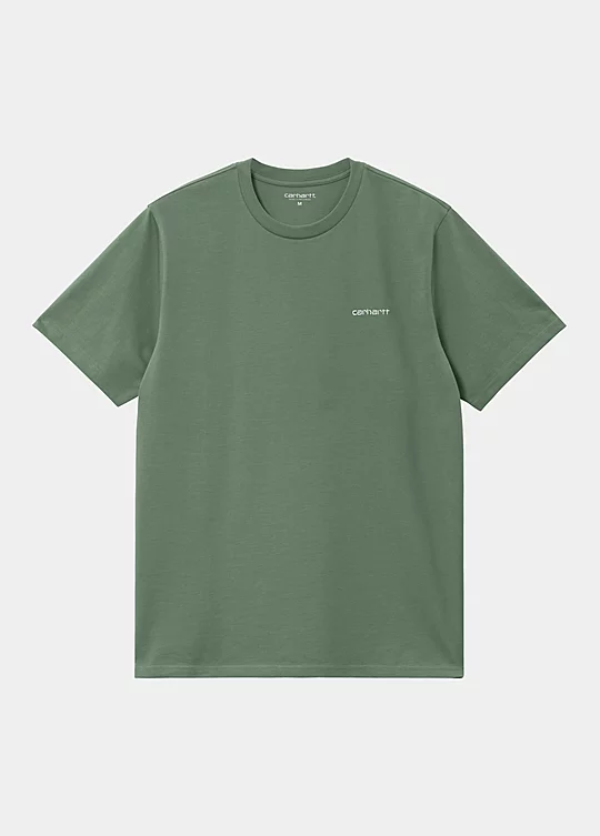 Carhartt WIP Short Sleeve Script Embroidery T-Shirt em Verde