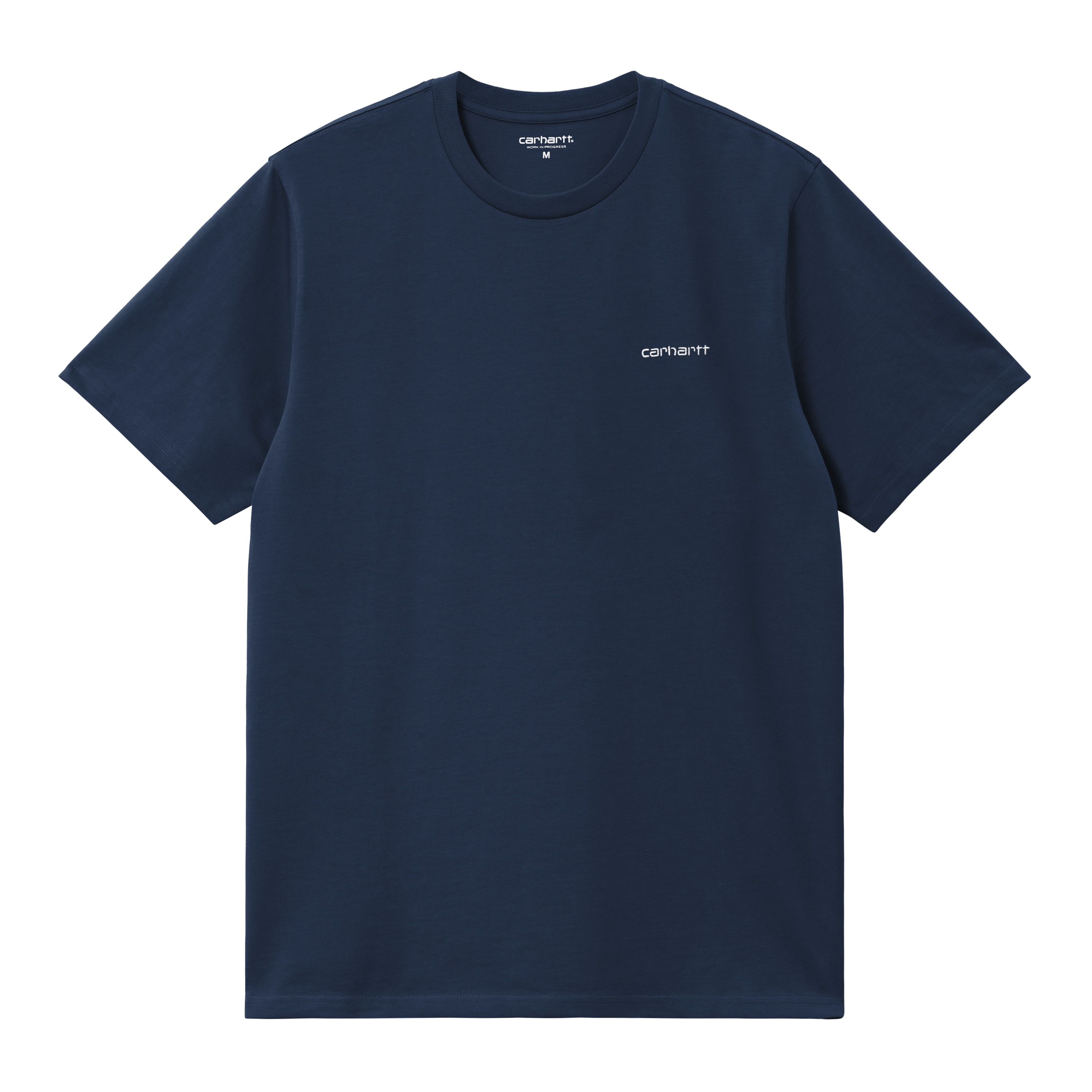 Carhartt WIP Short Sleeve Script Embroidery T-Shirt in Blue