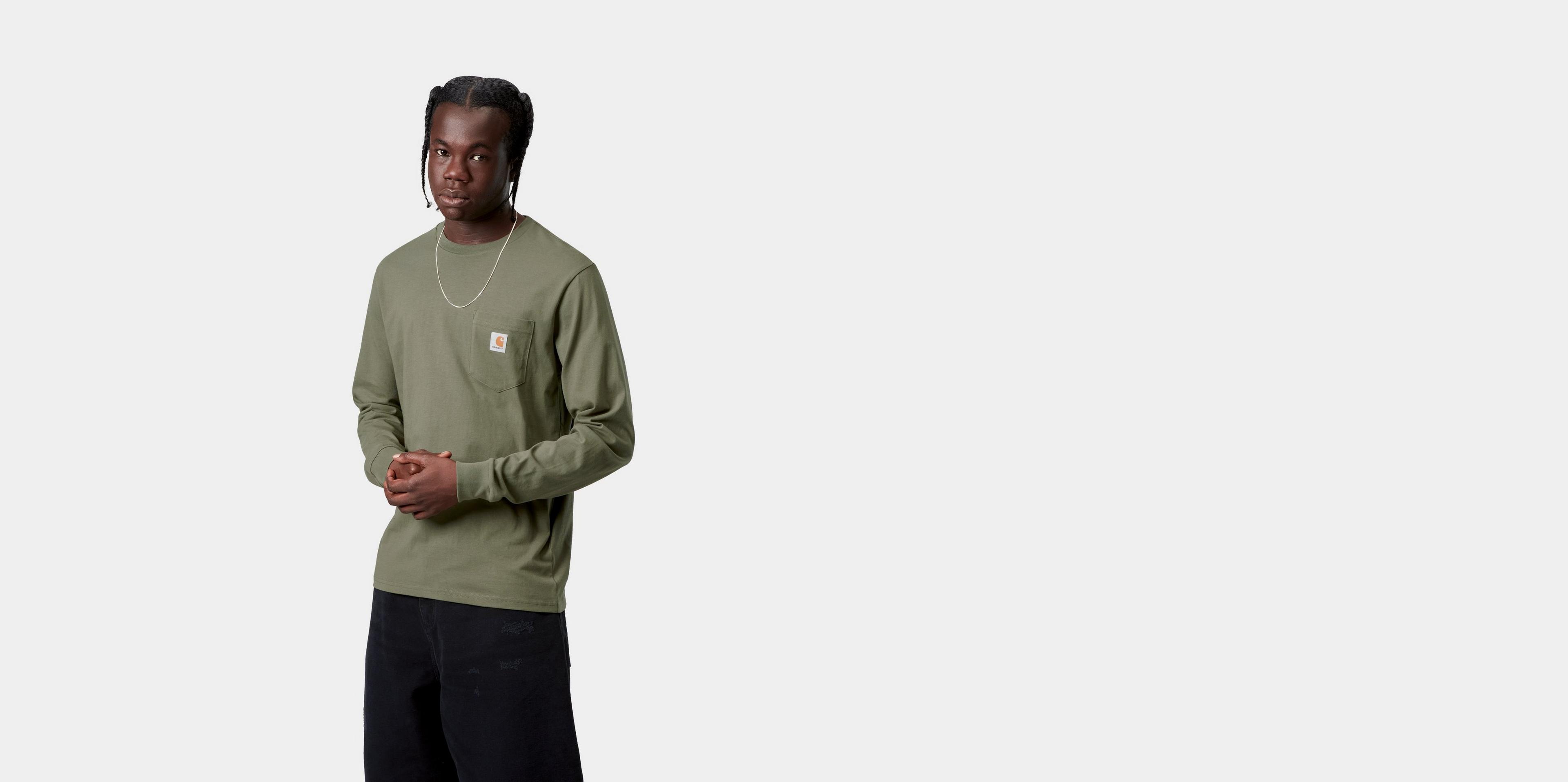 Carhartt WIP L/S Pocket T-Shirt, Leaf | Official Online Store