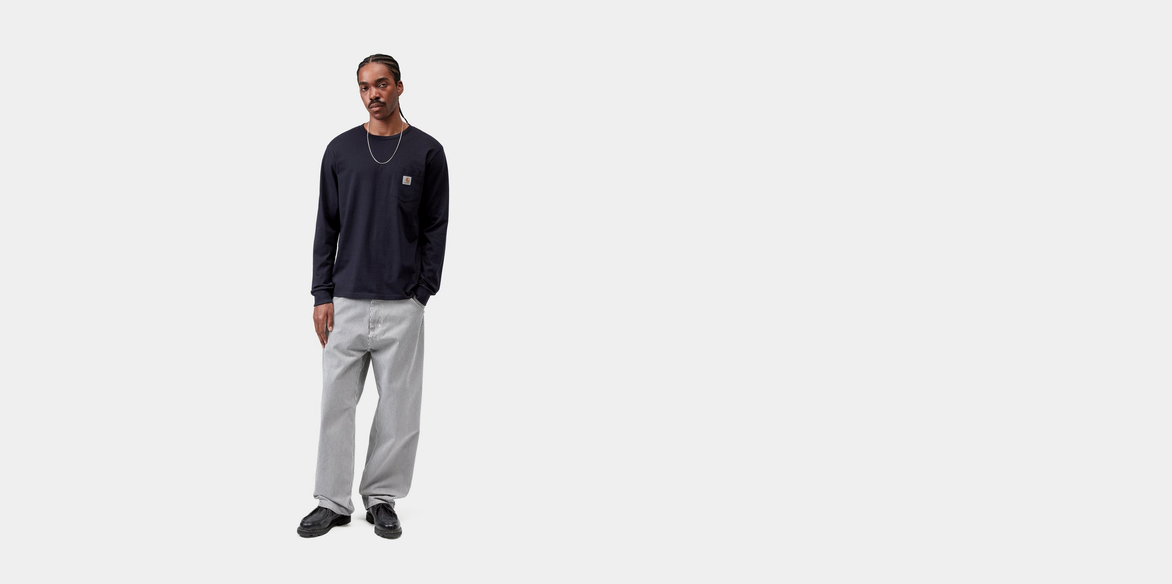 Carhartt WIP L/S Pocket T-Shirt, Dark Navy | Official Online Store