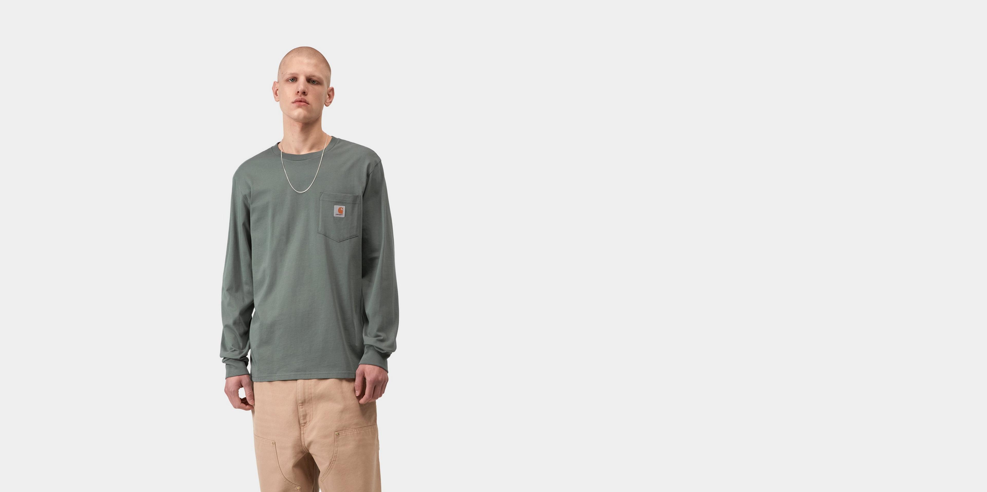 Carhartt WIP L/S Pocket T-Shirt, Velvet Green | Official Online Store
