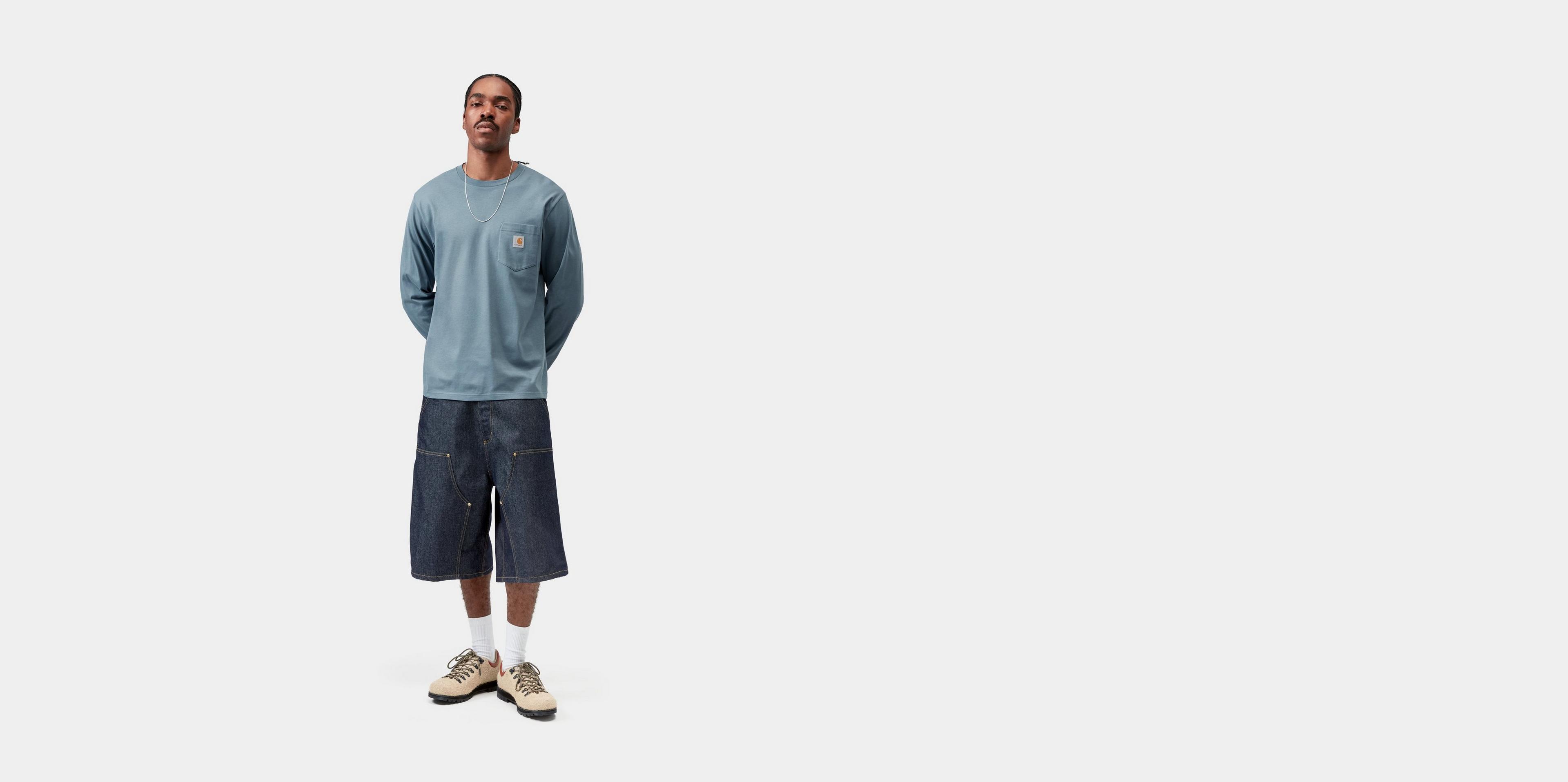 Carhartt WIP L/S Pocket T-Shirt, Velvet Blue | Official Online Store