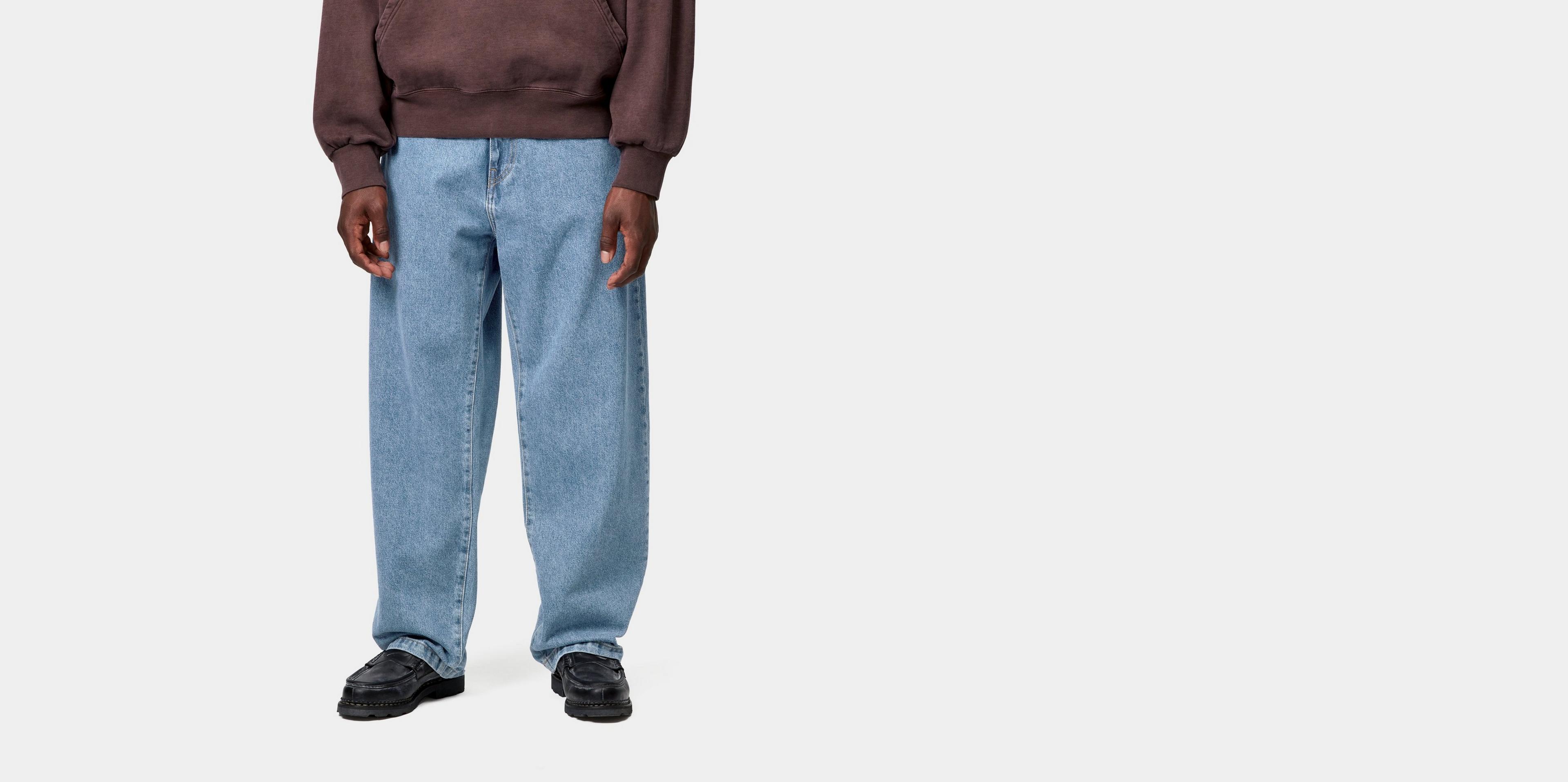 デニム・ジーパン CARHARTT WIP Landon loose tapered fit jeans Blu Carhartt WIP Landon Loose Tapered Jeans Blue Stone Washed