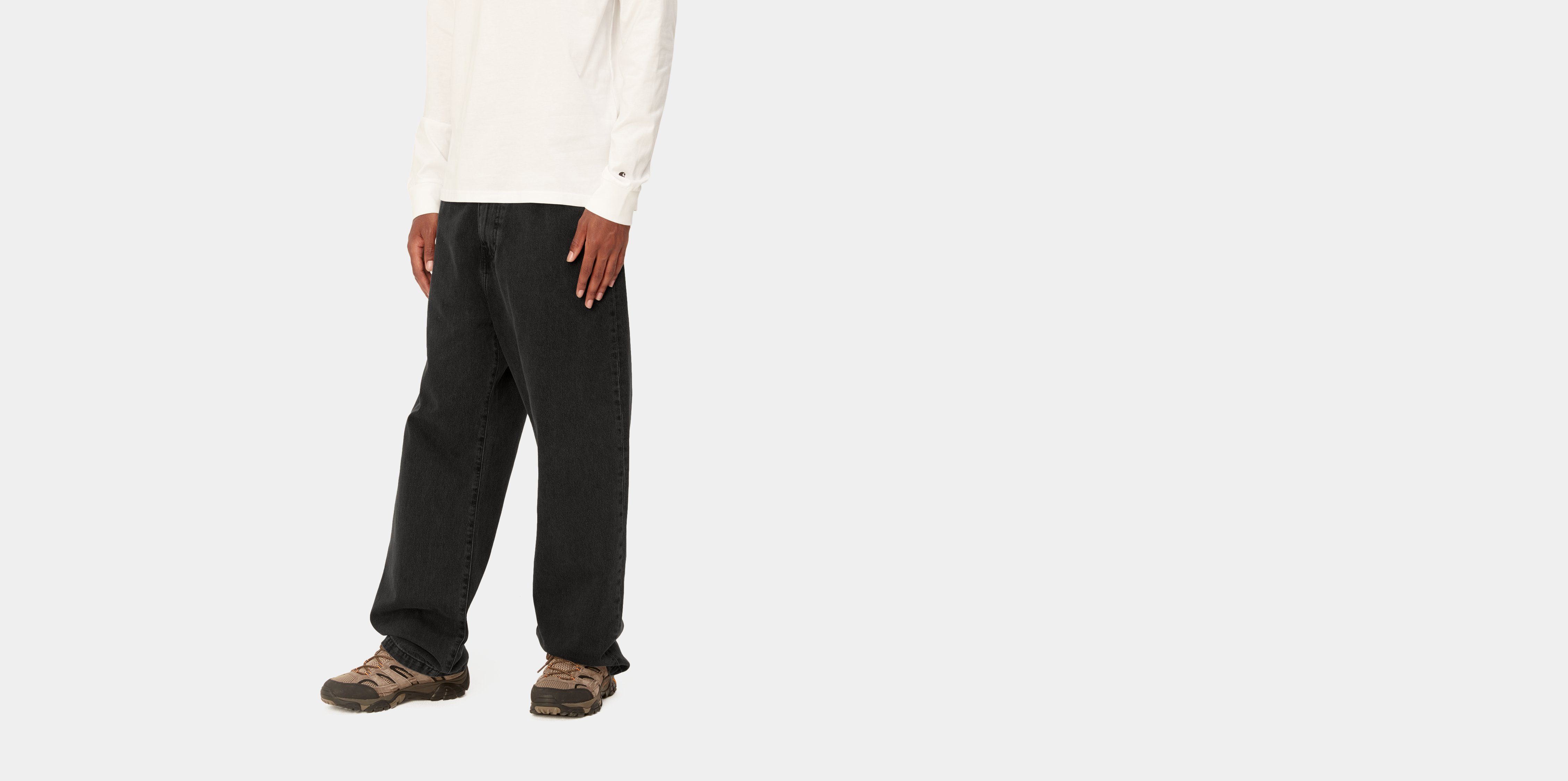 Carhartt WIP Landon Pant - Black Stone Washed, Hosen, Men, Streetwear