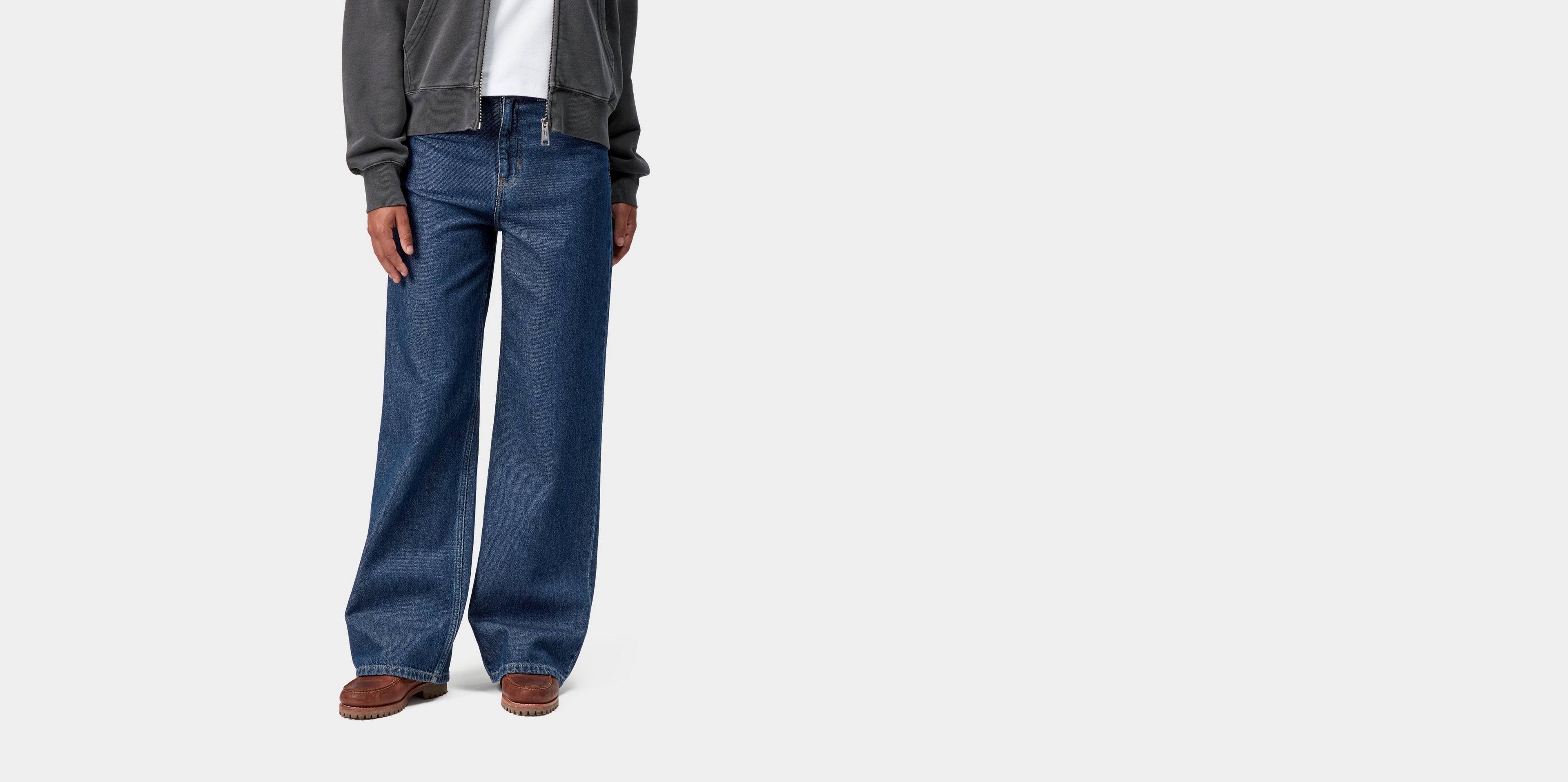 【関税込み】Carhartt Work In Progress ブルー Jane ジーンズ Carhartt-WIP Womens Jane Pant (Loose) - Heavy Stone Wash
