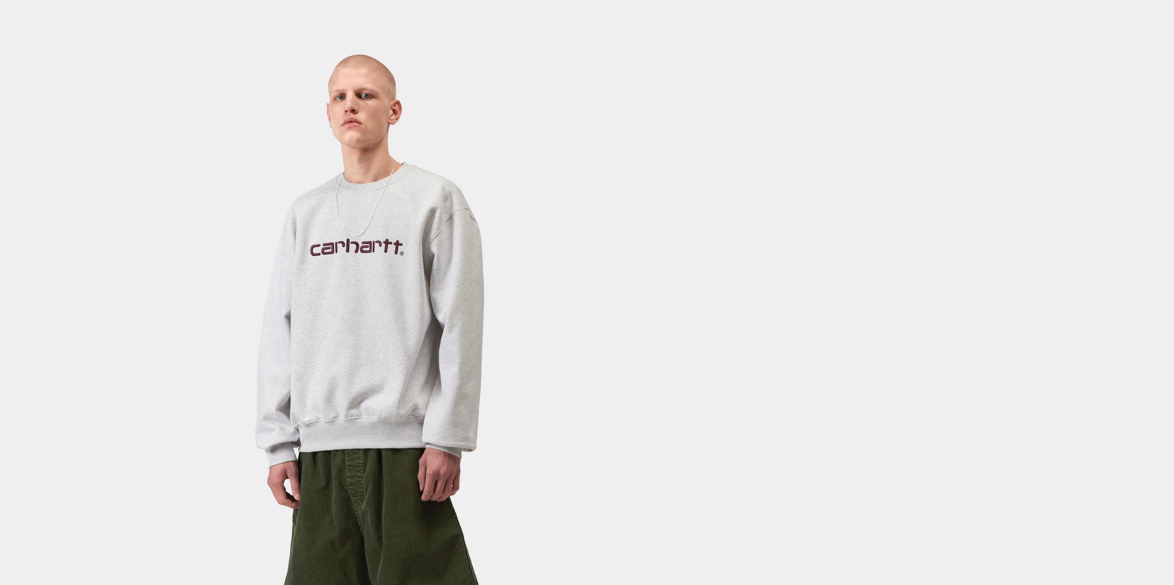 スウェット carhartt WIP  SWEATSHIRT Carhartt WIP Carhartt Sweatshirt, Ash Heather / Cozy Purple