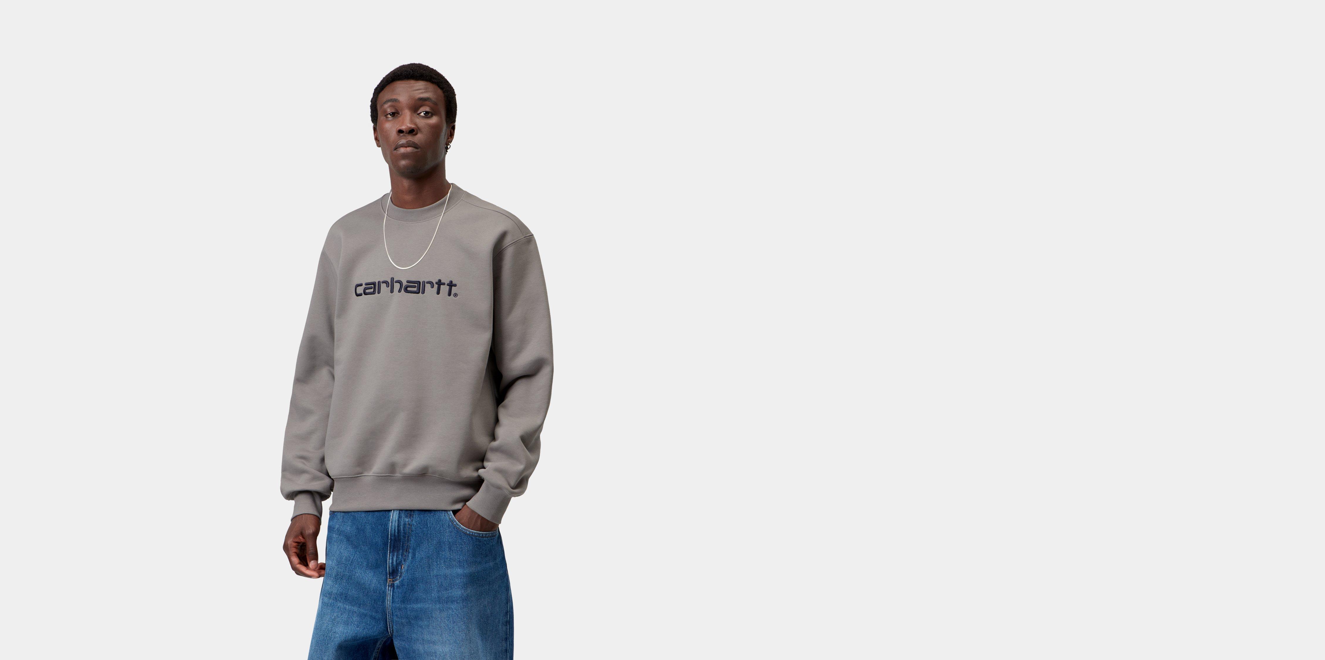 Carhartt WIP Carhartt Sweatshirt Shady Grey / Dark Navy | L | Men