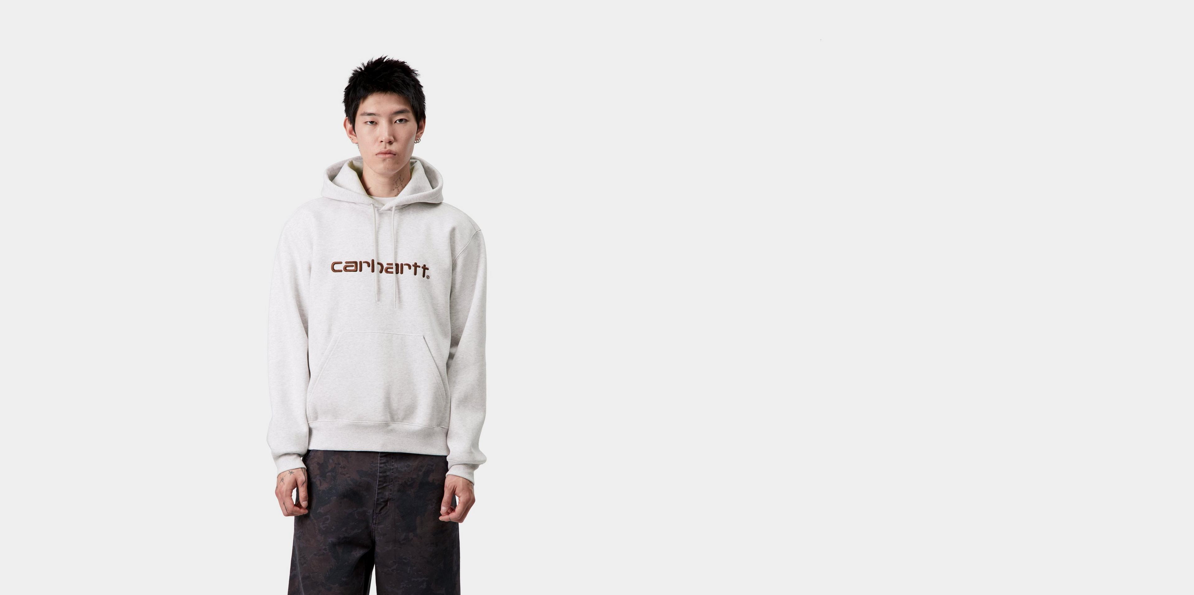 Carhartt WIP Hooded Carhartt Sweatshirt, Ash Heather / Rondo