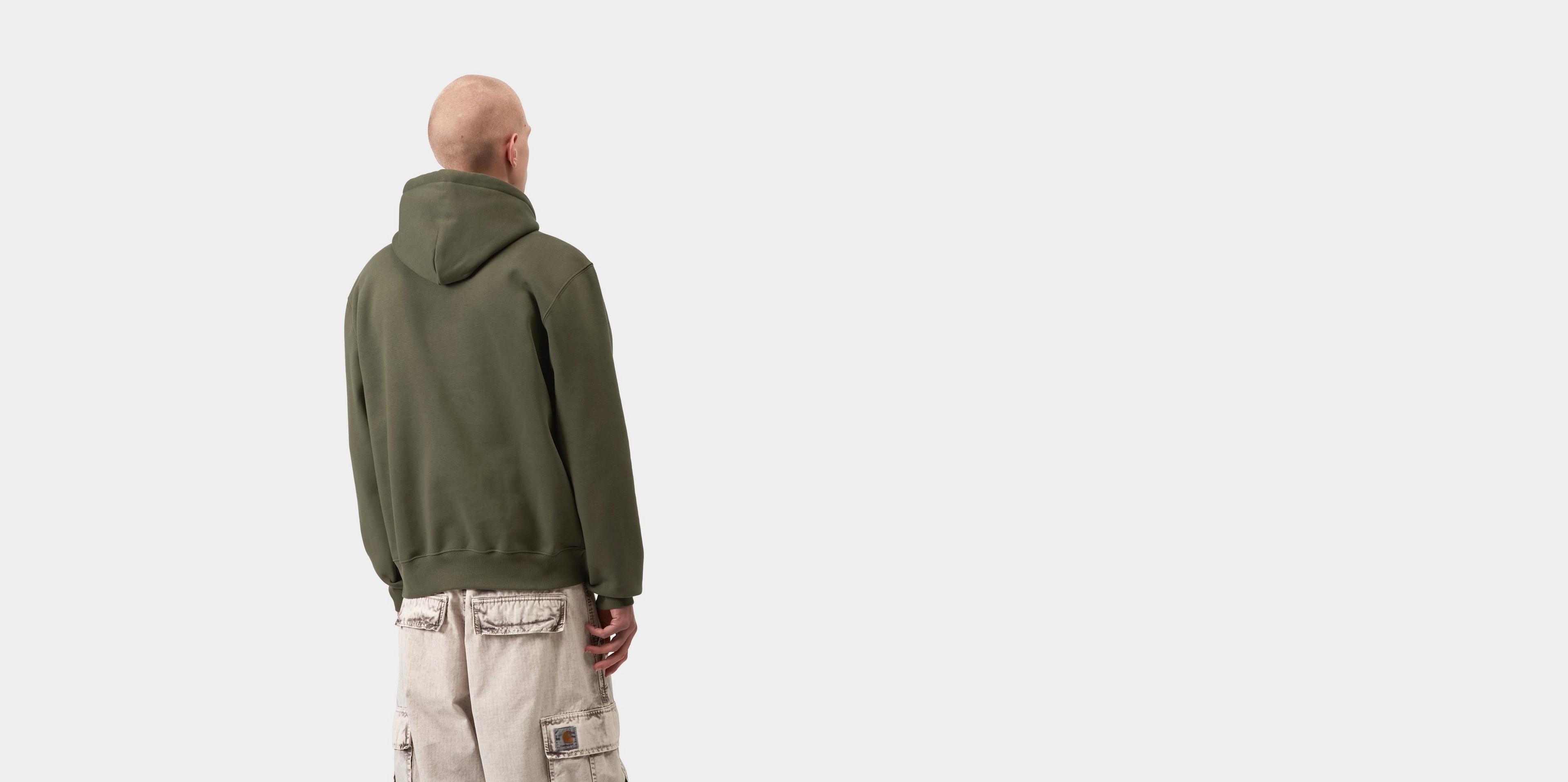 Carhartt WIP Hooded Carhartt Sweatshirt, Leaf / Tourmaline