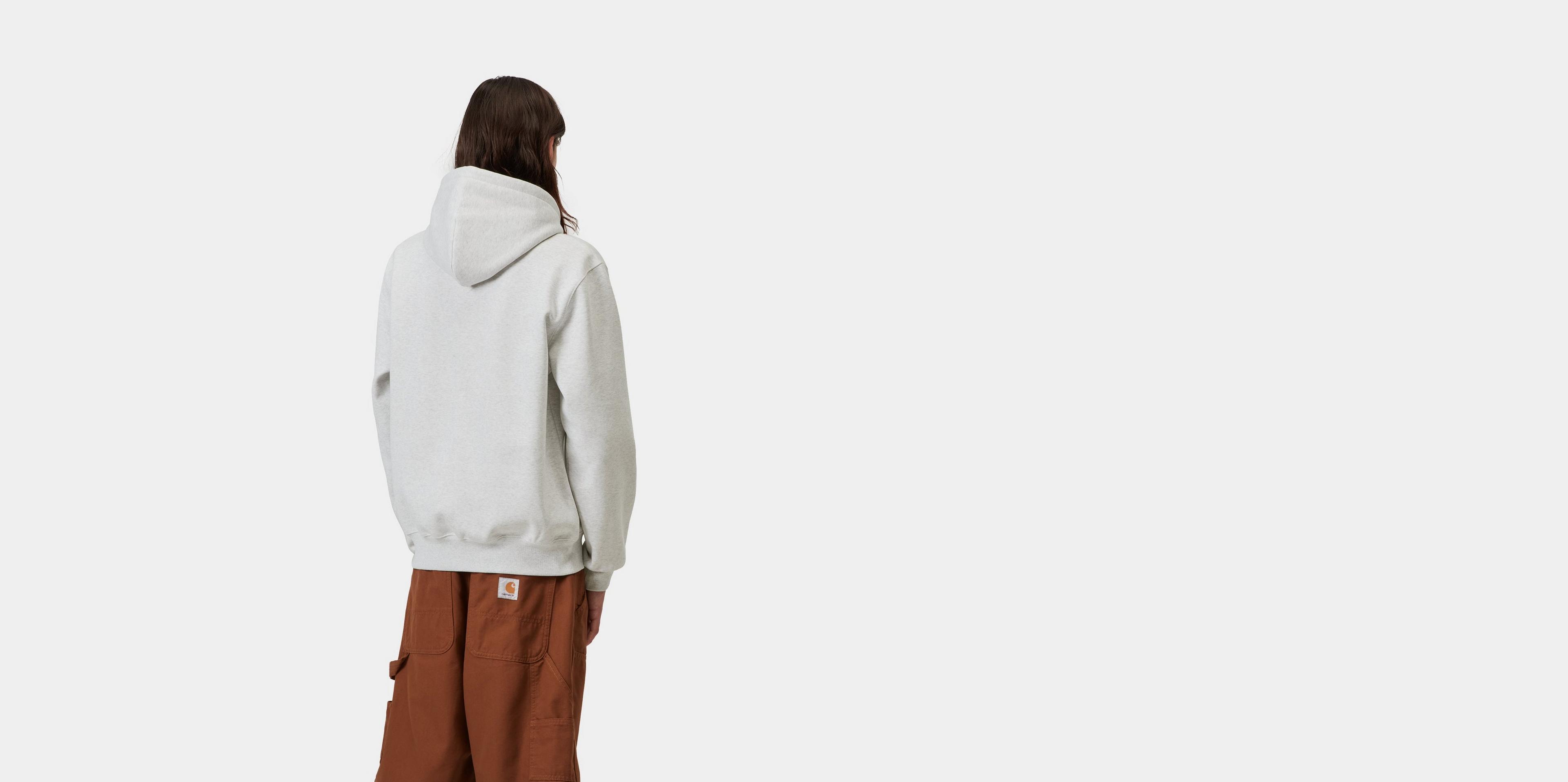 Carhartt WIP Hooded Carhartt Sweatshirt, Ash Heather / Cozy Purple