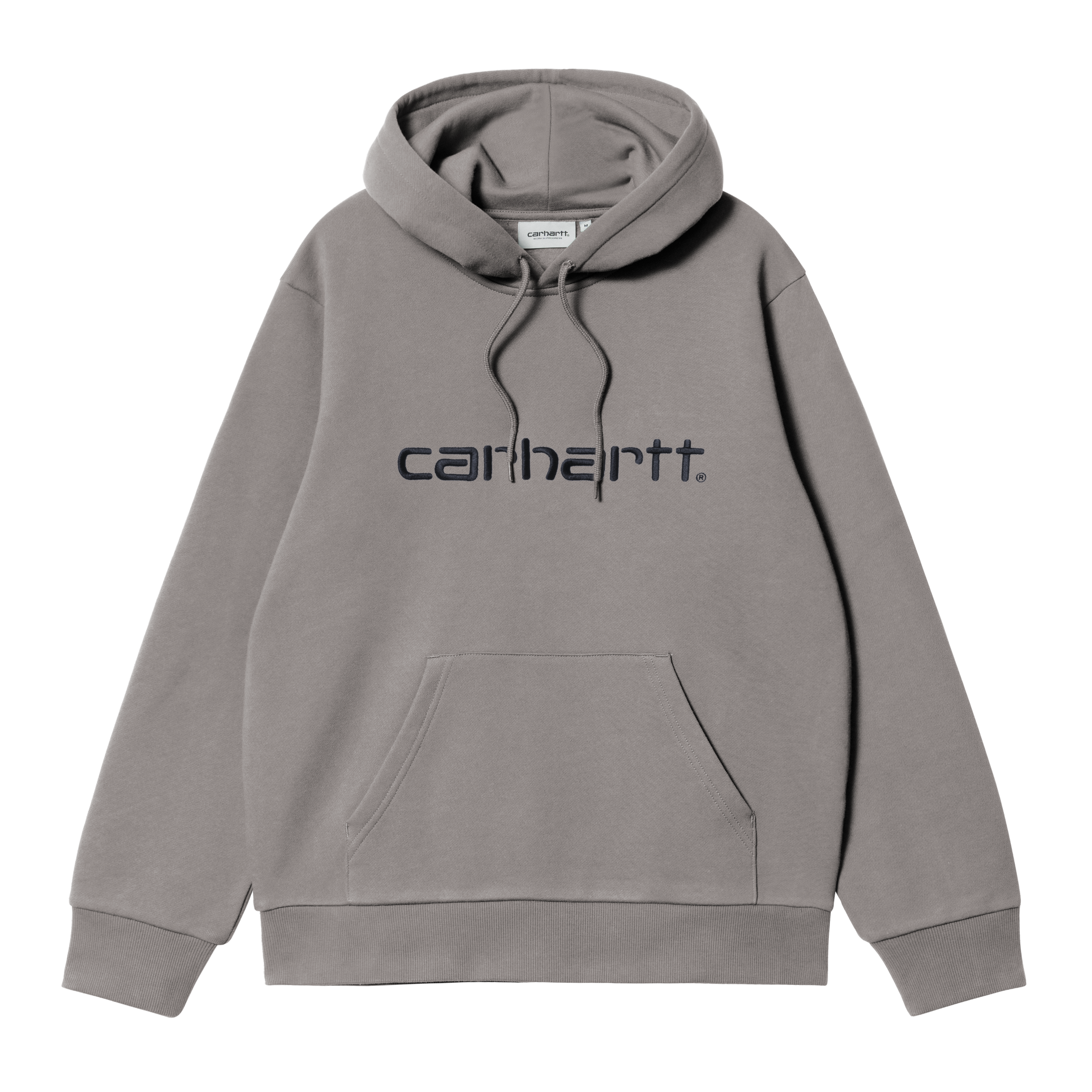Carhartt WIP Hooded Carhartt Sweatshirt, Shady Grey / Dark Navy