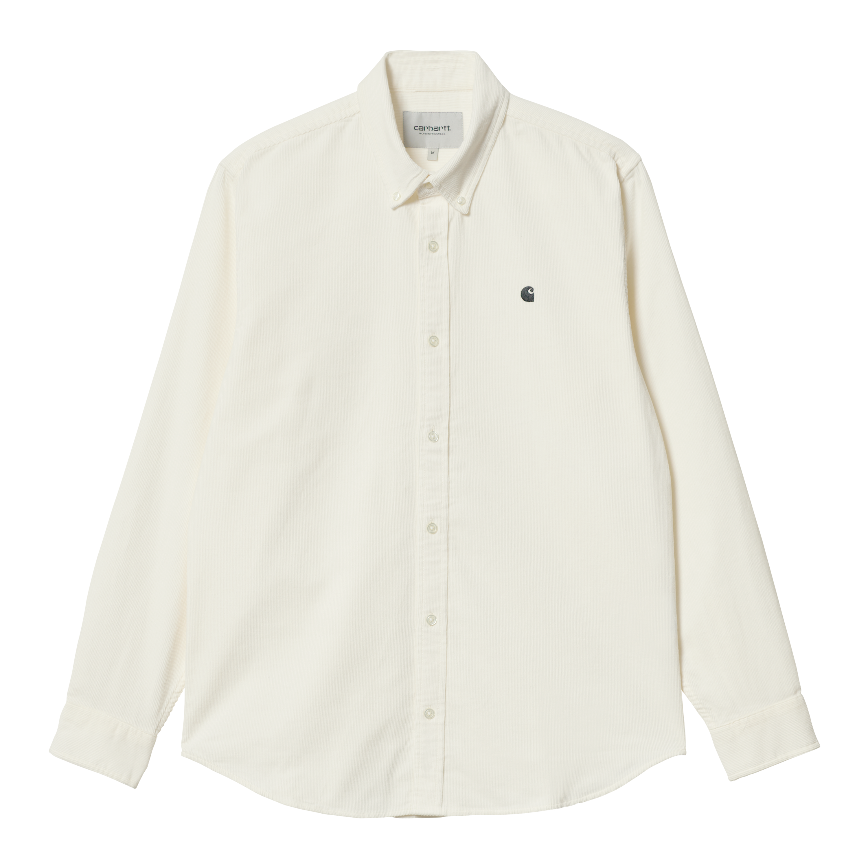 Carhartt WIP Long Sleeve Madison Fine Cord Shirt in Weiß