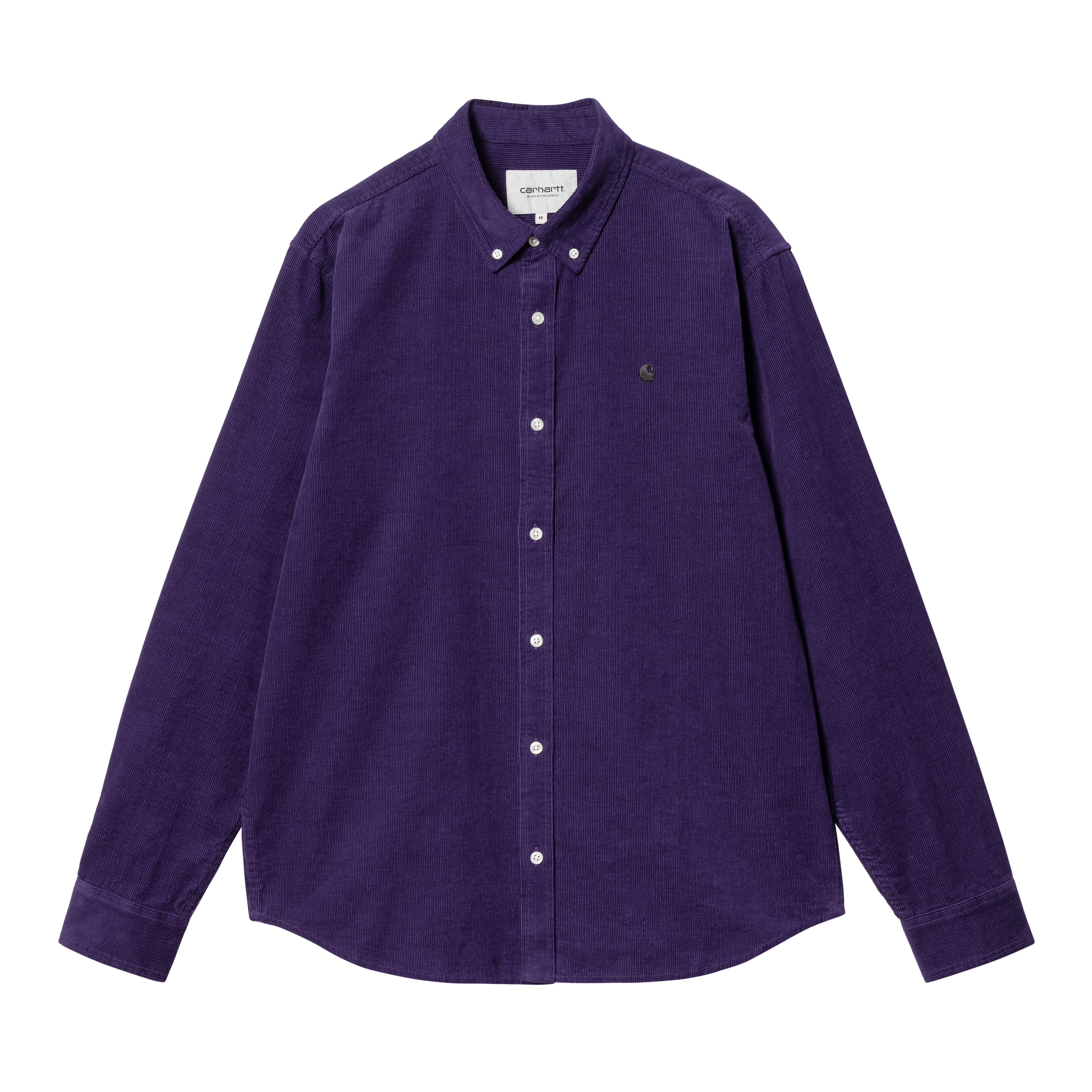Carhartt WIP Long Sleeve Madison Fine Cord Shirt en Lila