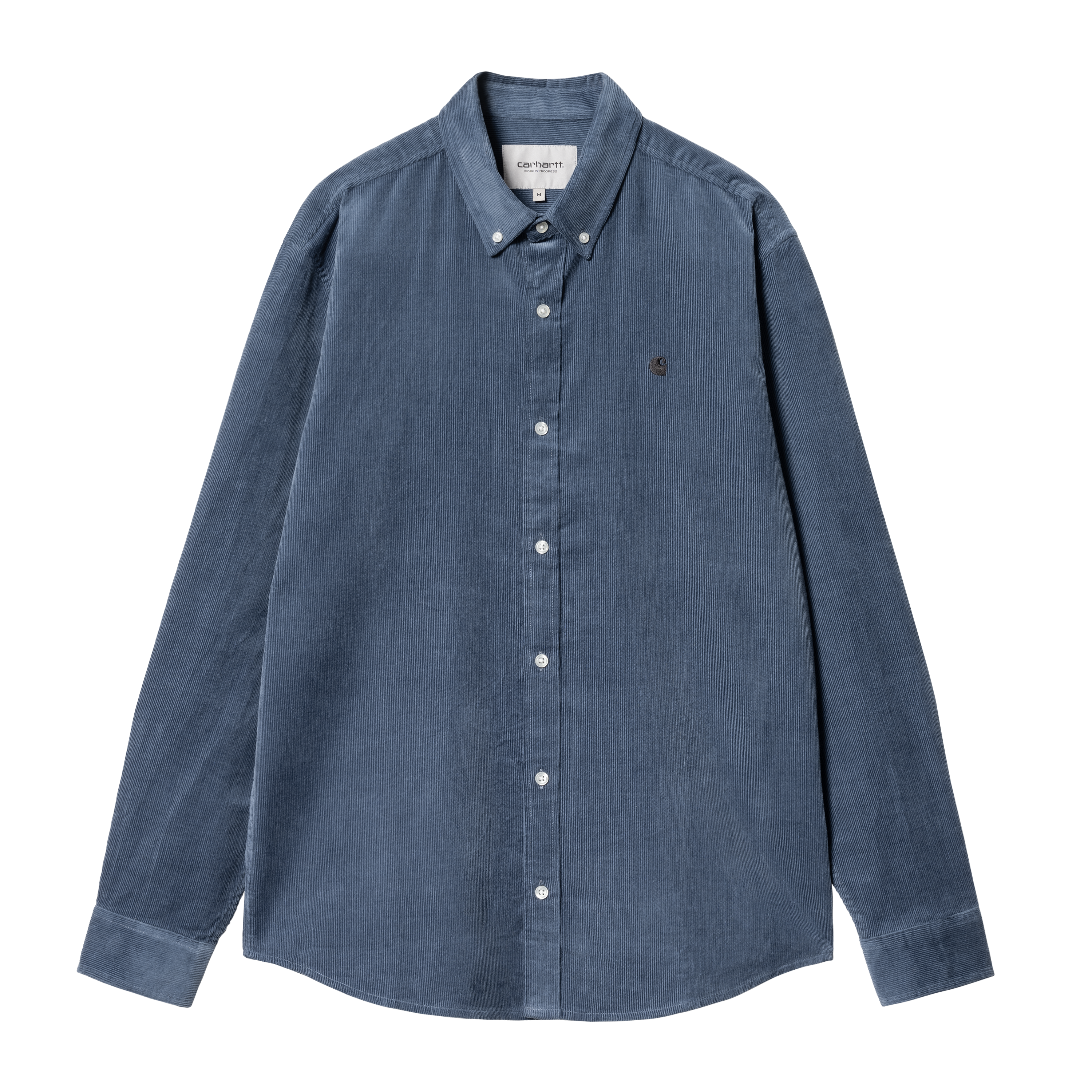 Carhartt WIP Long Sleeve Madison Fine Cord Shirt in Blau