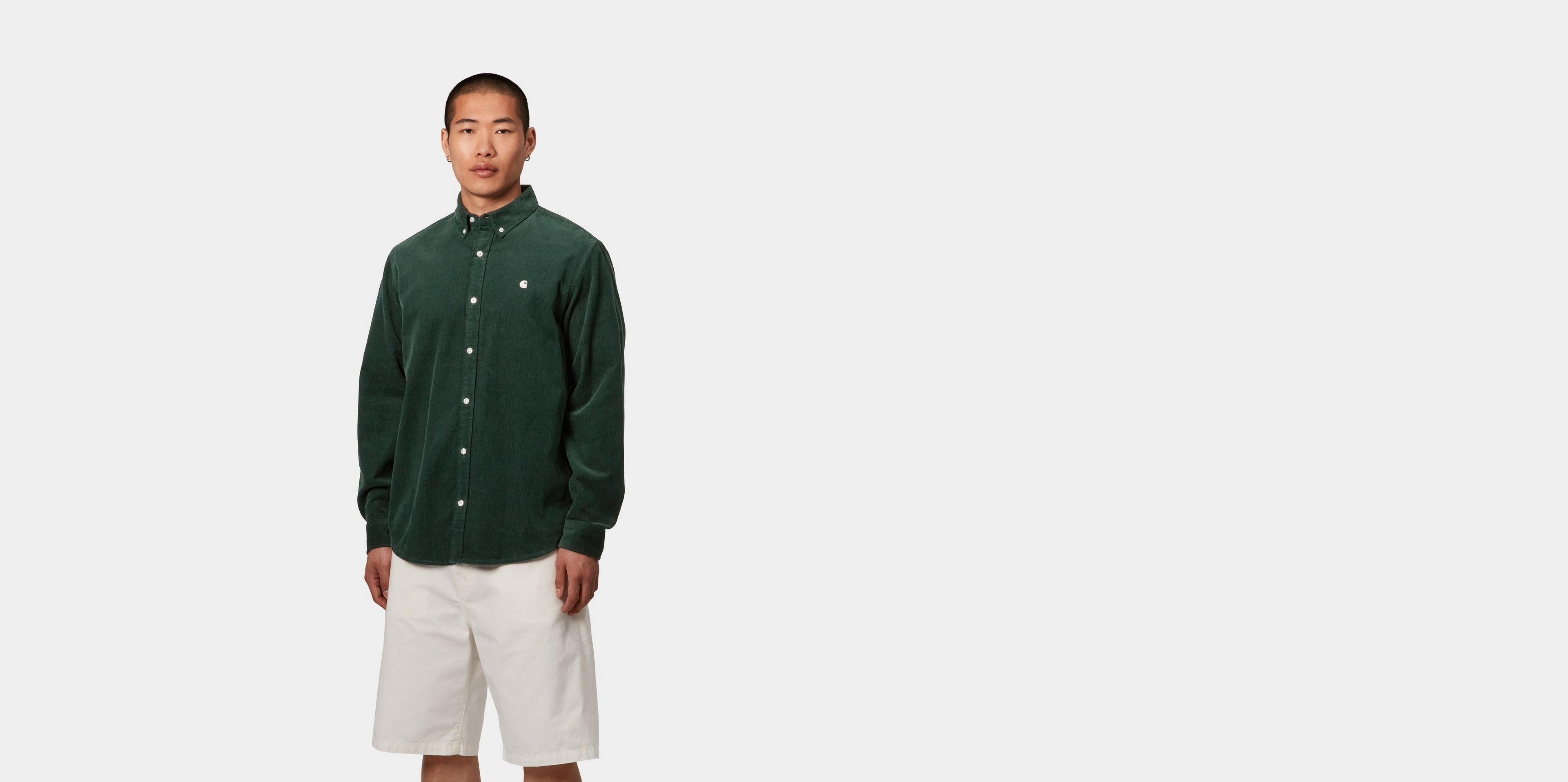 ★ドイツ発*carhartt WIP*新作*Madison Fine Cord シャツ/WAX★ Carhartt WIP Madison Fine Cord Shirt - transparent (leather/wax)