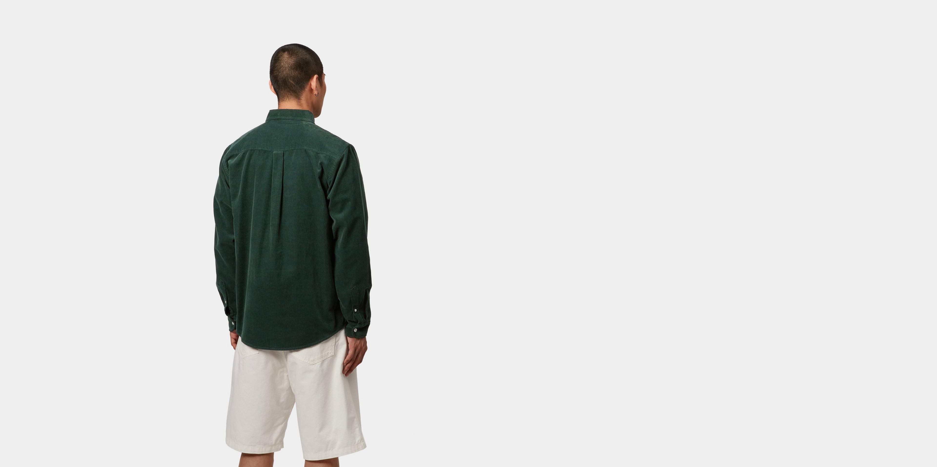 Carhartt WIP L/S Madison Fine Cord Shirt, Conifer / Wax