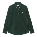 Carhartt WIP L/S Madison Fine Cord Shirt, Conifer / Wax