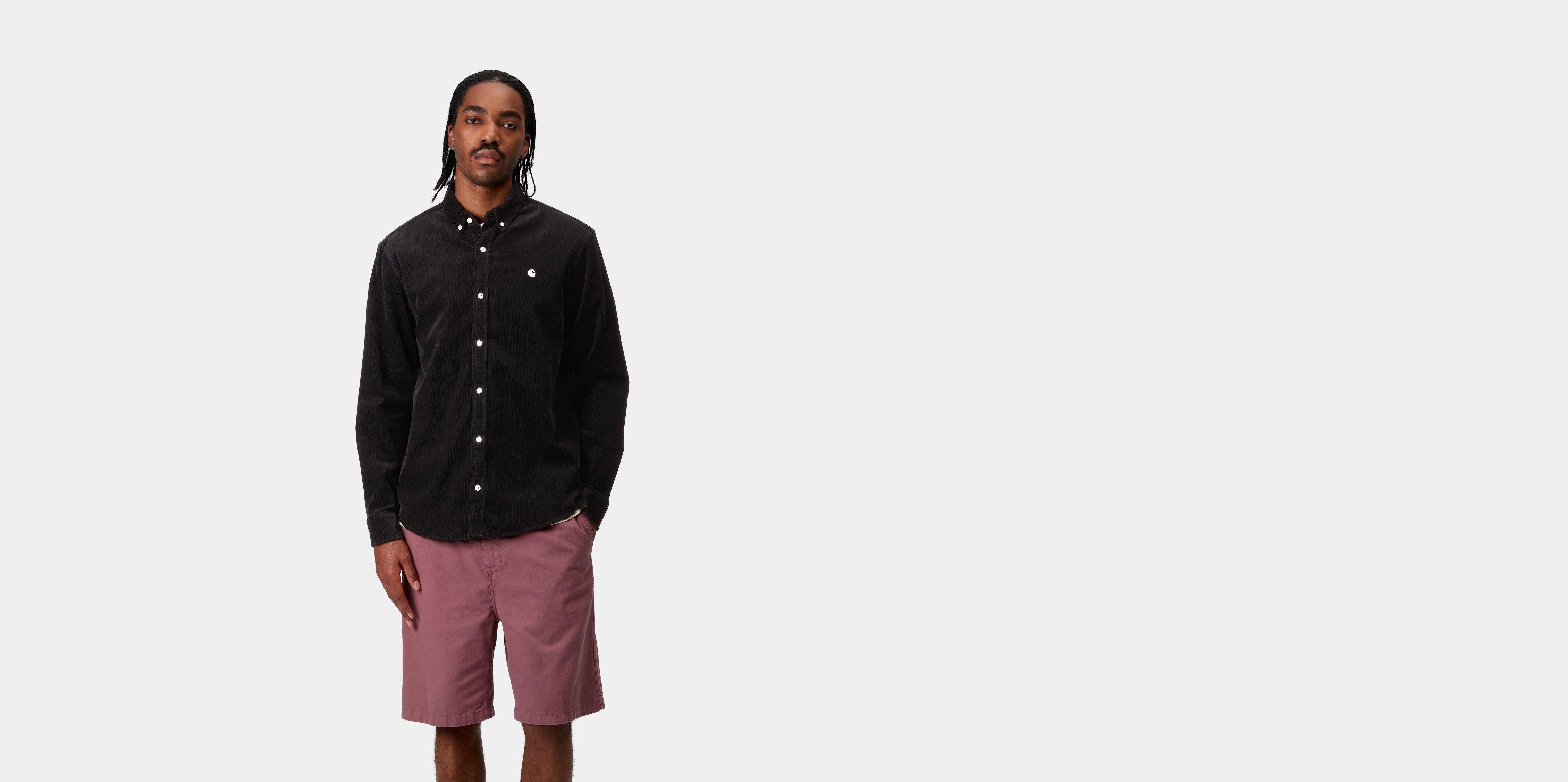 Carhartt WIP L/S Madison Fine Cord Shirt Black / Wax | XS | Men