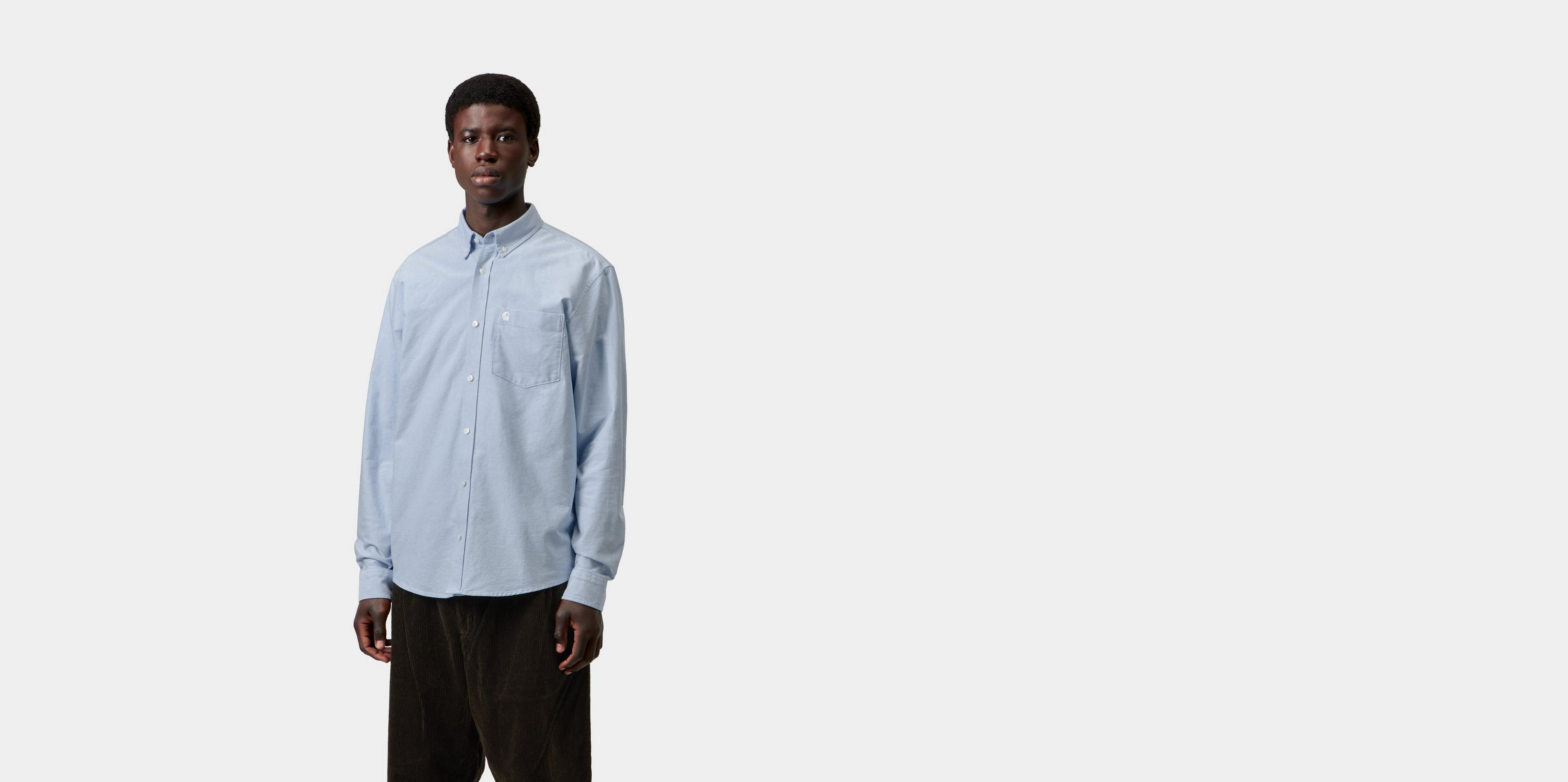 Carhartt WIP L/S C-Logo Shirt, Bleach / White | Official Online Store
