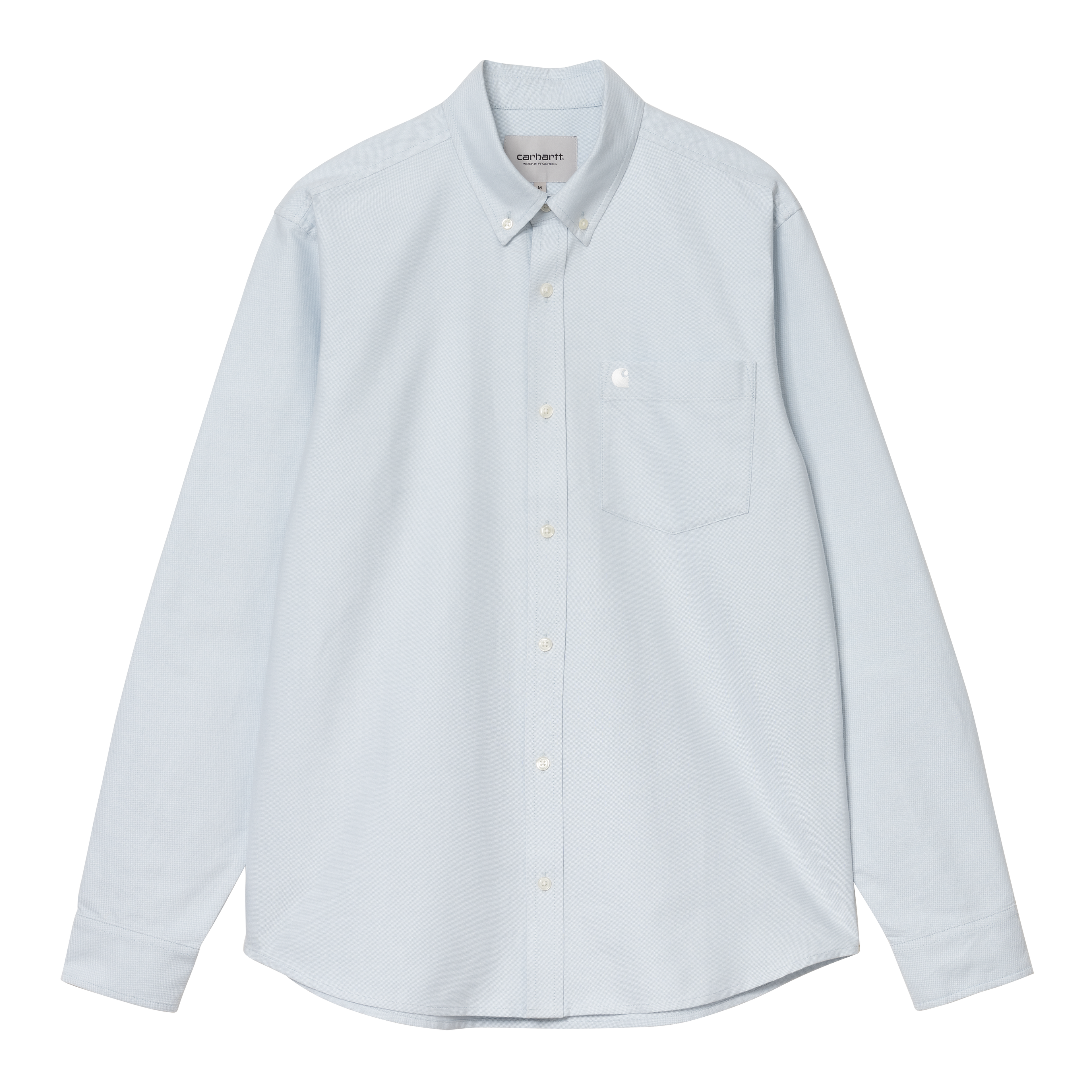 ★送料関税込【Carhartt Wip】ライトブルー コットンシャツ Carhartt WIP L/S C-Logo Shirt, Blue Fog / White | Official