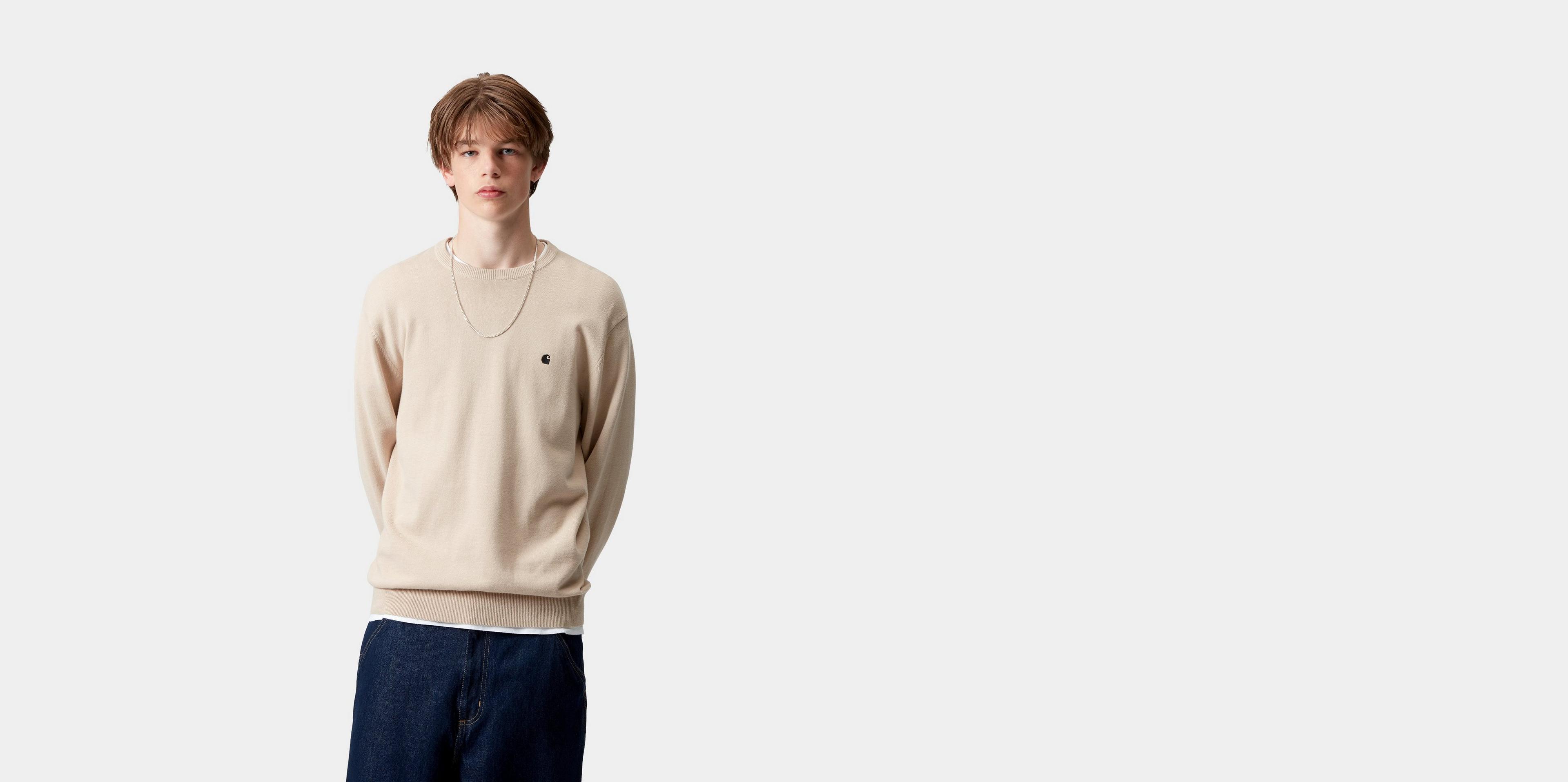 Carhartt WIP Madison Sweater, Fleur De Sel / Black