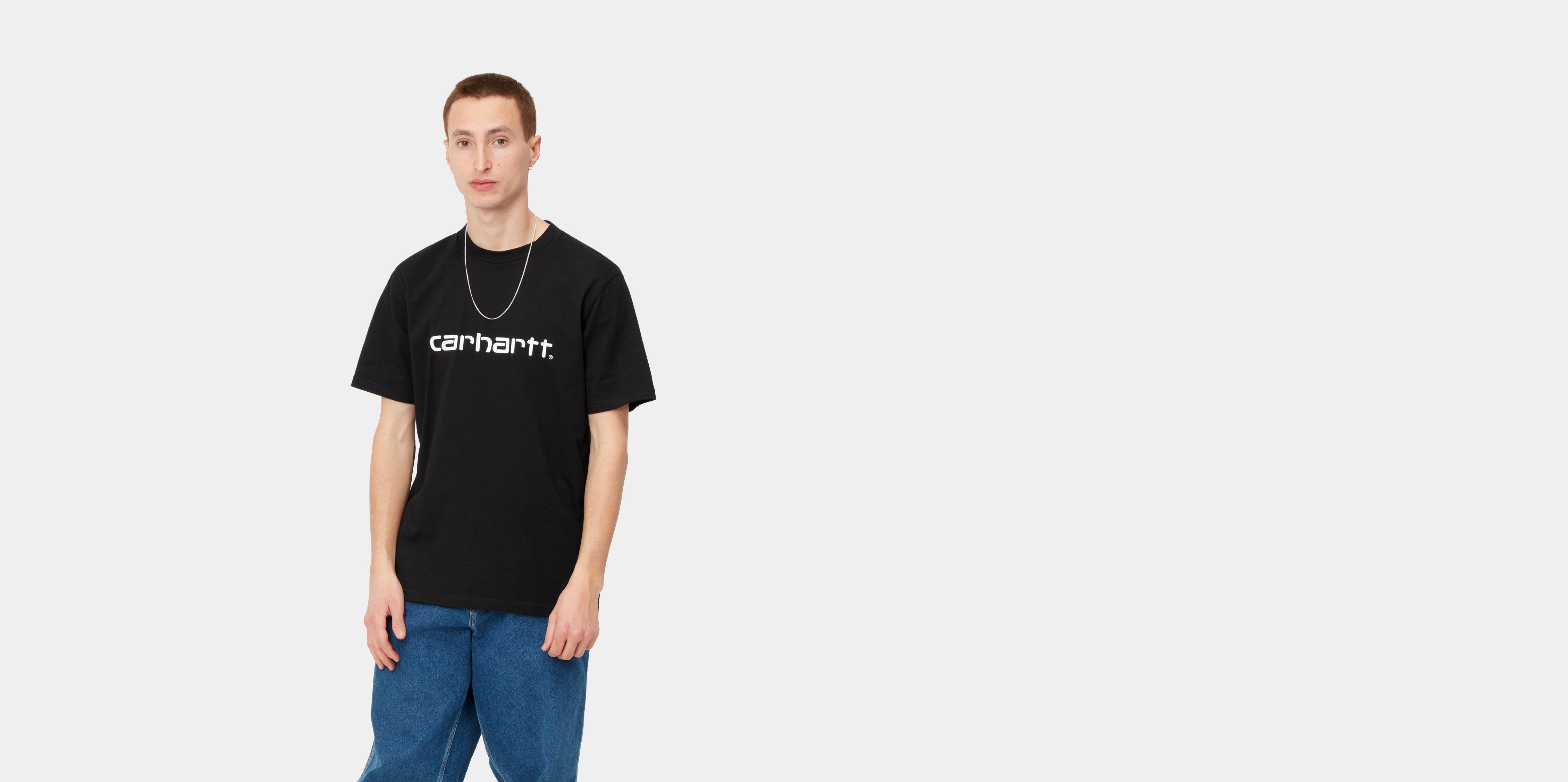 Carhartt WIP S/S Script T-Shirt, Black / White | Official