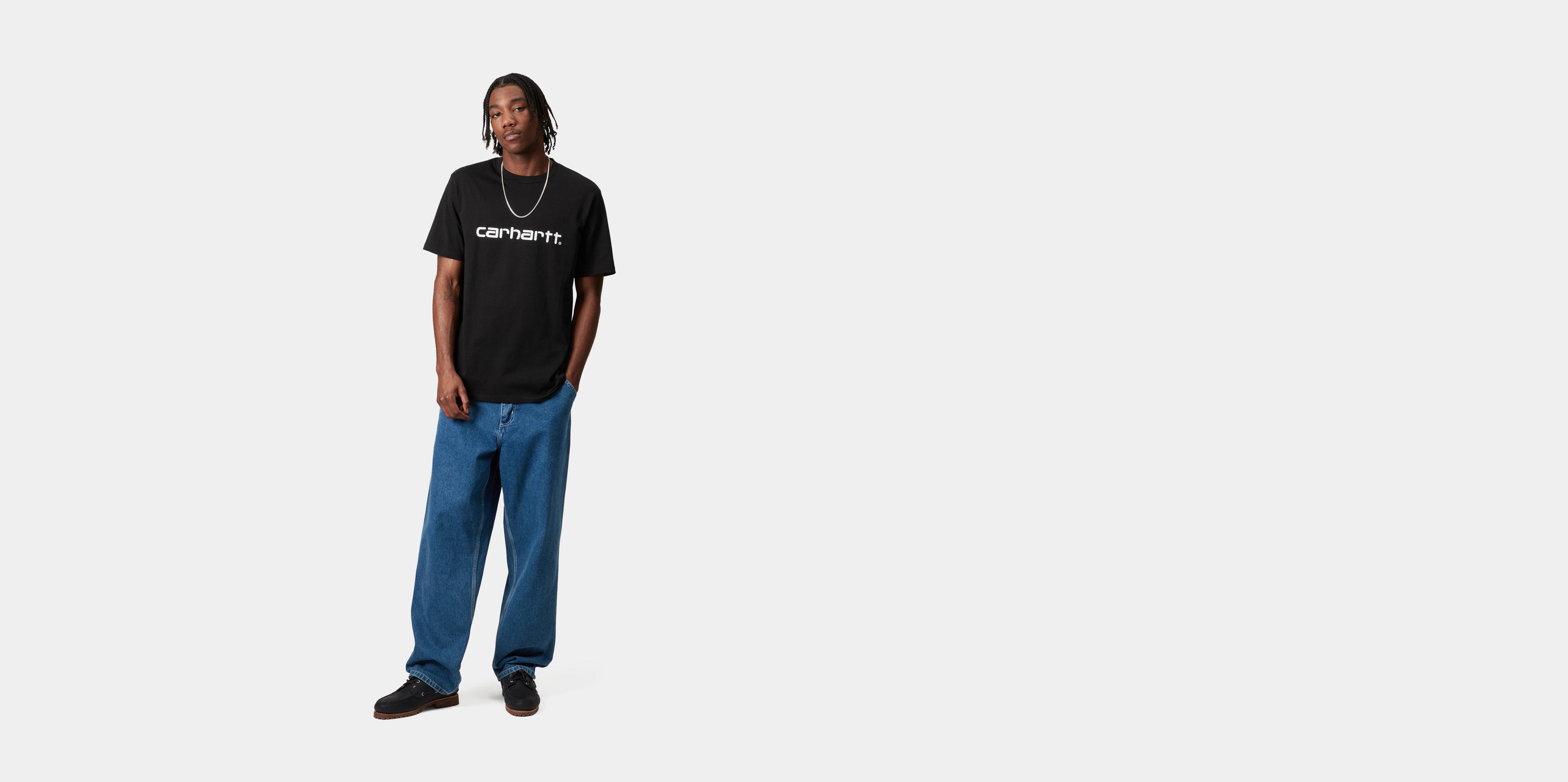 【Carhartt】 S/S PRESS SCRIPT T-SHIRT Carhartt WIP S/S Script Embroidery T-Shirt, Black / White