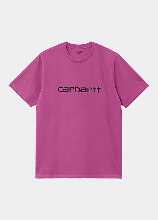 Carhartt WIP Short Sleeve Script T-Shirt em Rosa