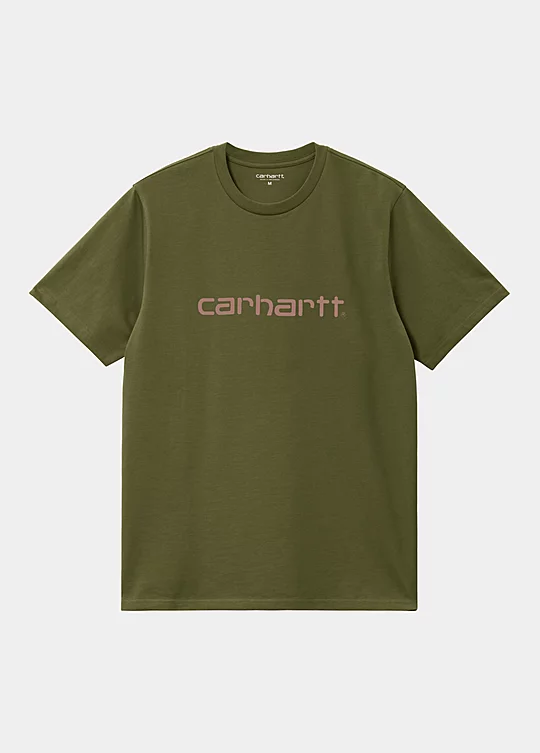 Carhartt WIP Short Sleeve Script T-Shirt em Verde