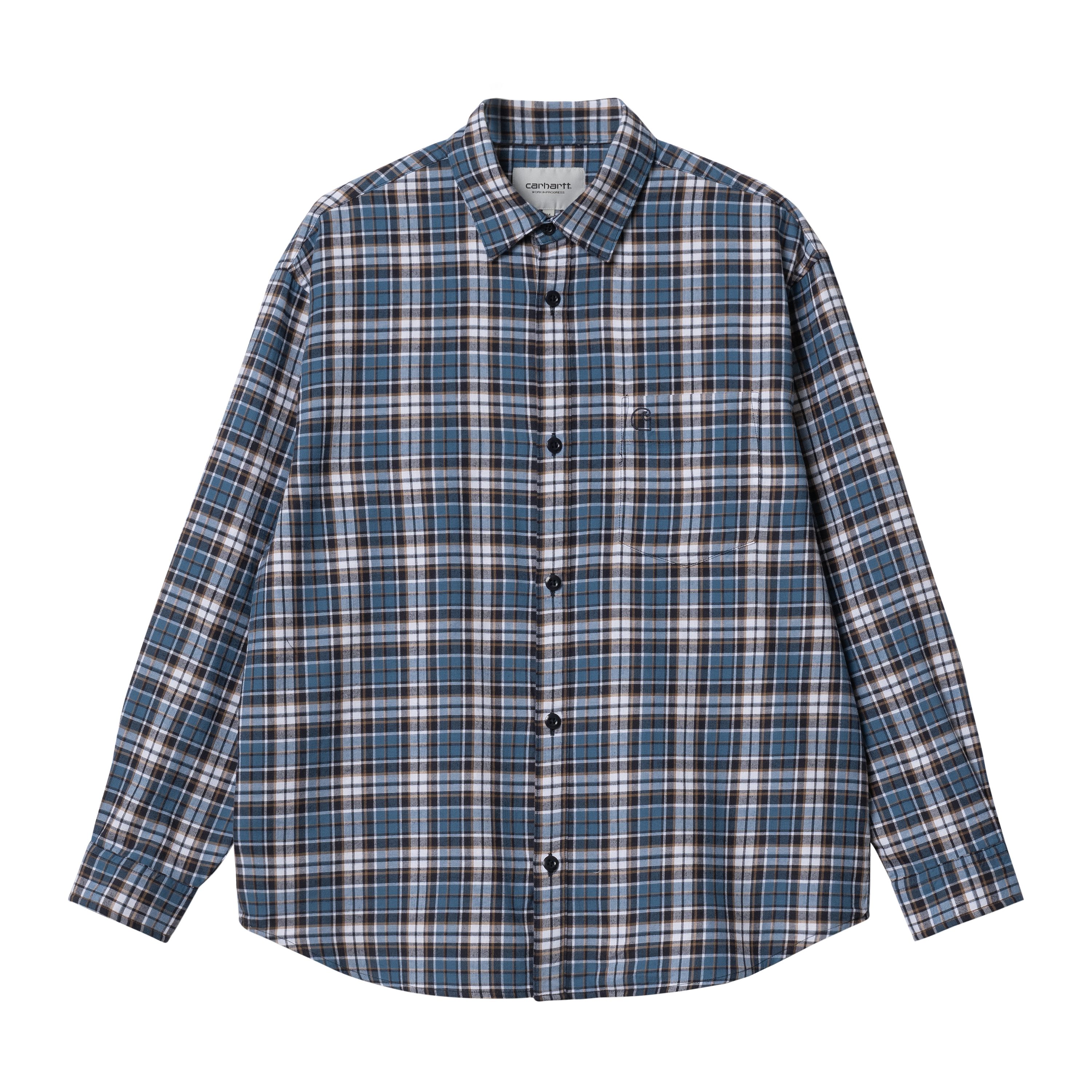 Carhartt 103445 Slim Fit Hamilton Plaid l/s Shirt - Fired Brick