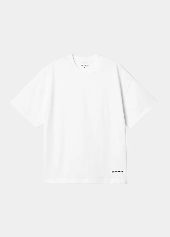 Carhartt WIP Short Sleeve Link Script T-Shirt en Blanco
