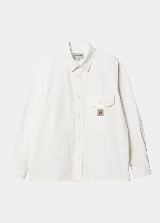 Carhartt WIP Reno Shirt Jac in Bianco