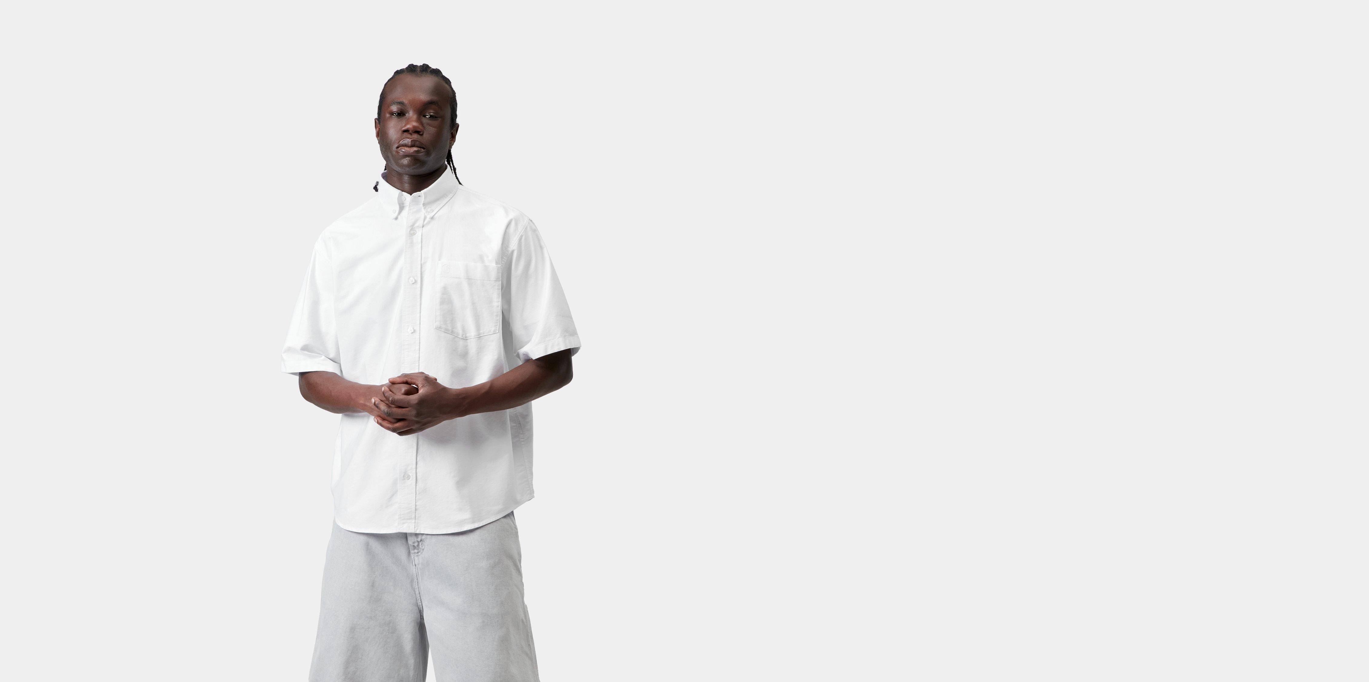 Carhartt WIP S/S Braxton Shirt White / White | M | Men