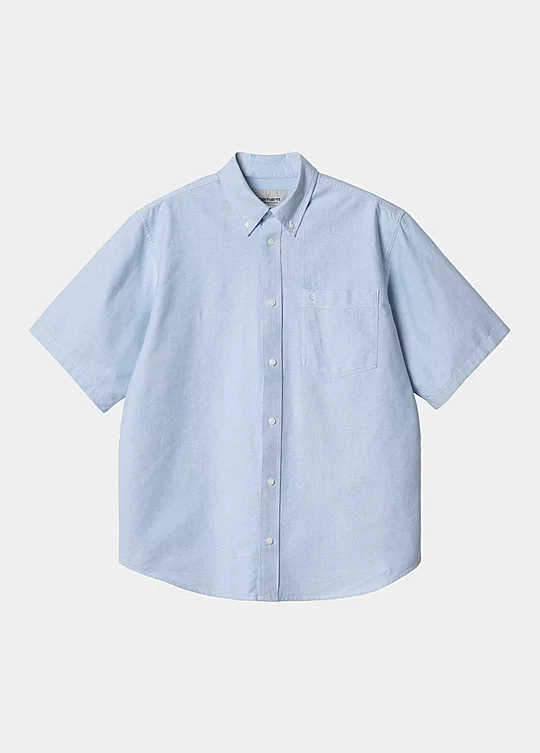 Carhartt WIP Short Sleeve Braxton Shirt in Blu
