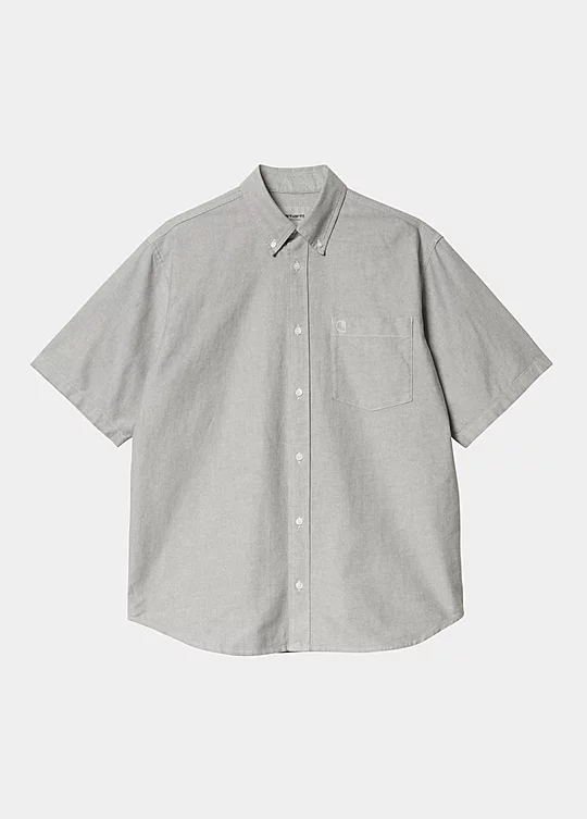 Carhartt WIP Short Sleeve Braxton Shirt in Grey